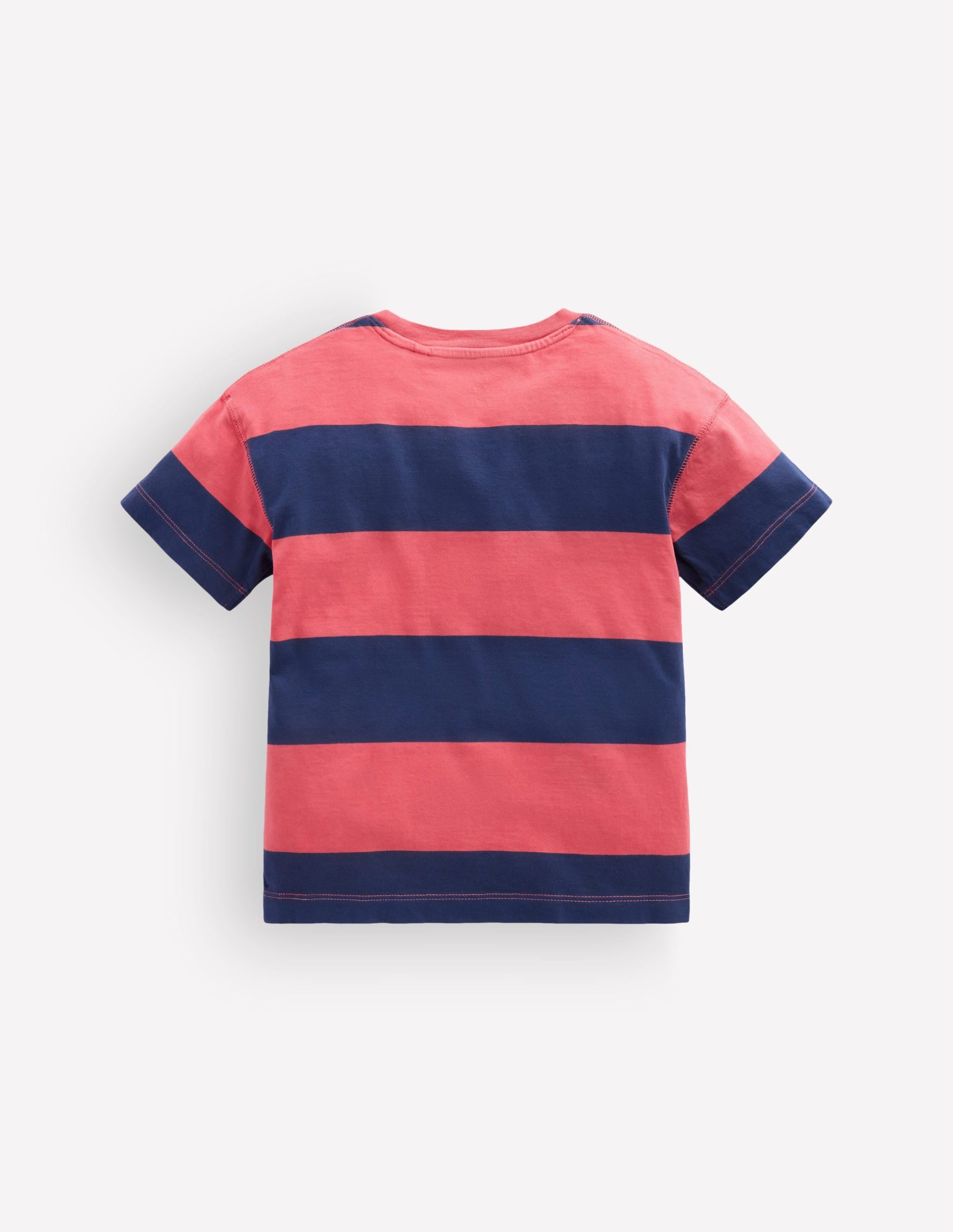 Garment Dye Relaxed T-shirt-Blood Orange / Sapphire Blue - Image 2