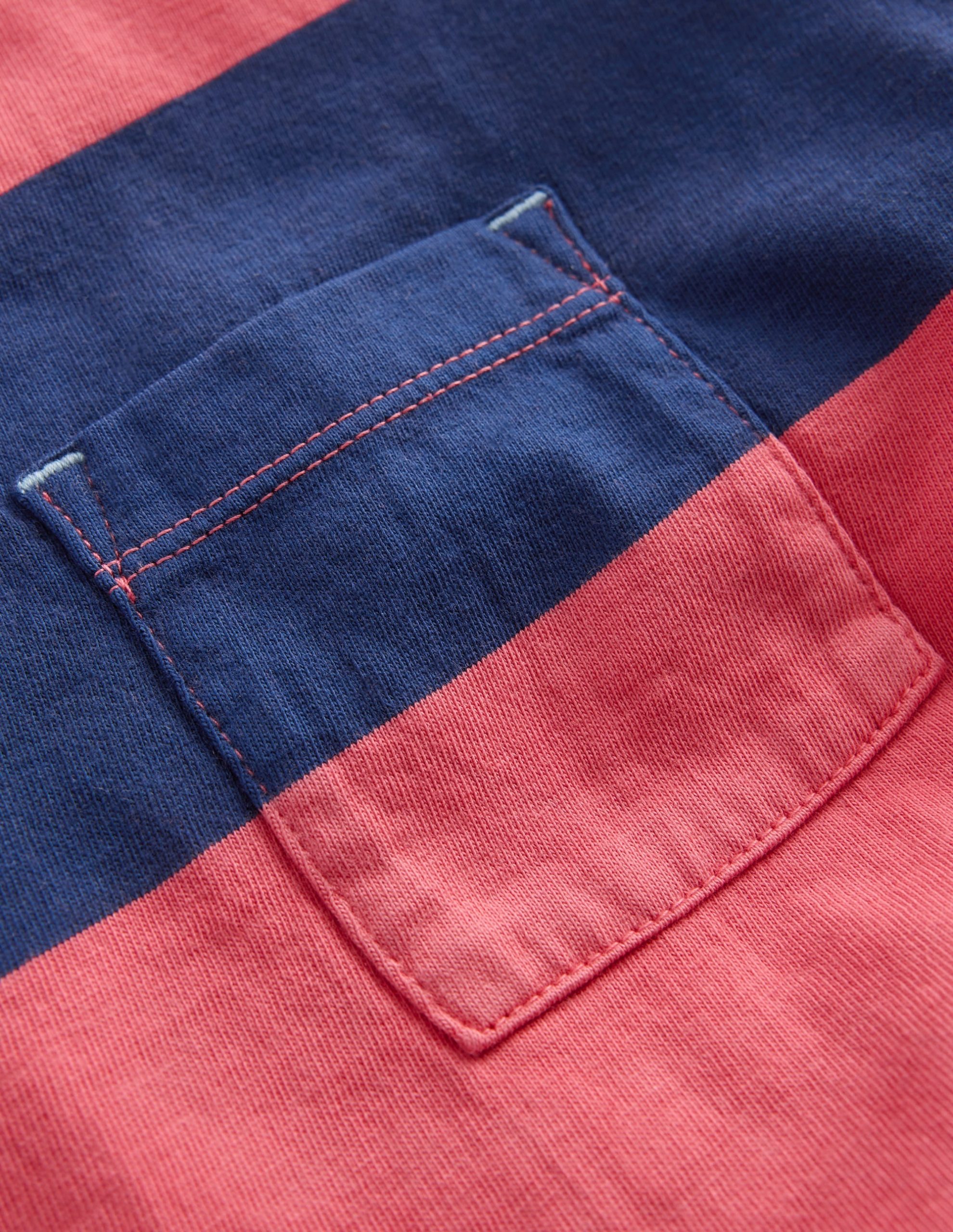 Garment Dye Relaxed T-shirt-Blood Orange / Sapphire Blue - Image 3