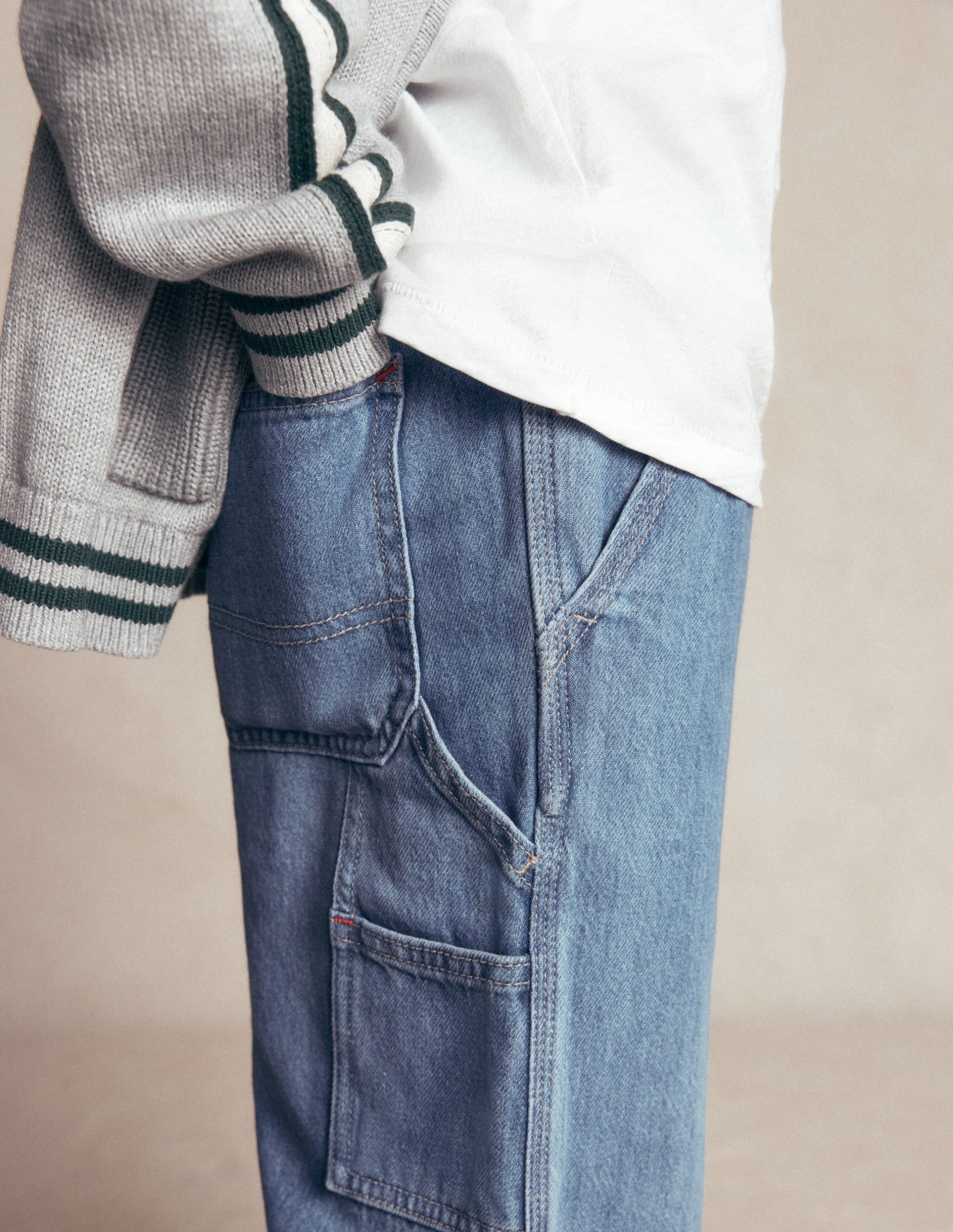 Pull-on Carpenter Jeans-Light Wash - Image 2