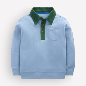 Smart Collared Sweatshirt-French Blue