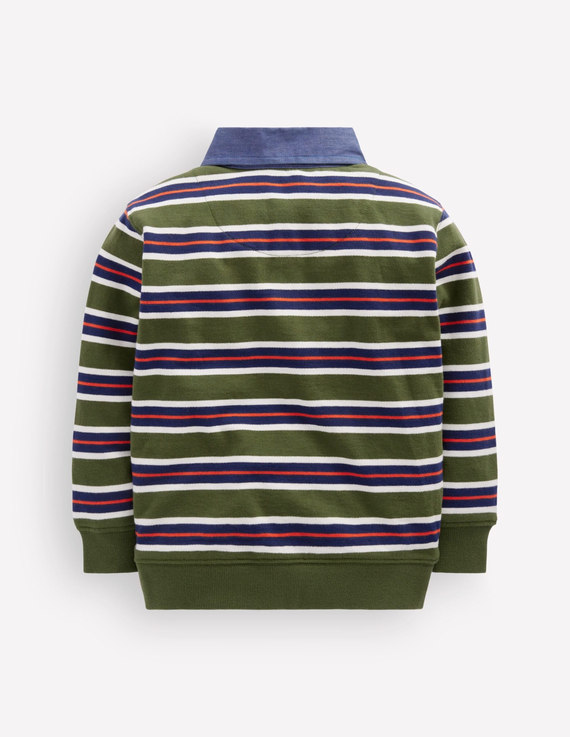Smart Collared Sweatshirt-Brunswick Green / College Navy - Image 2