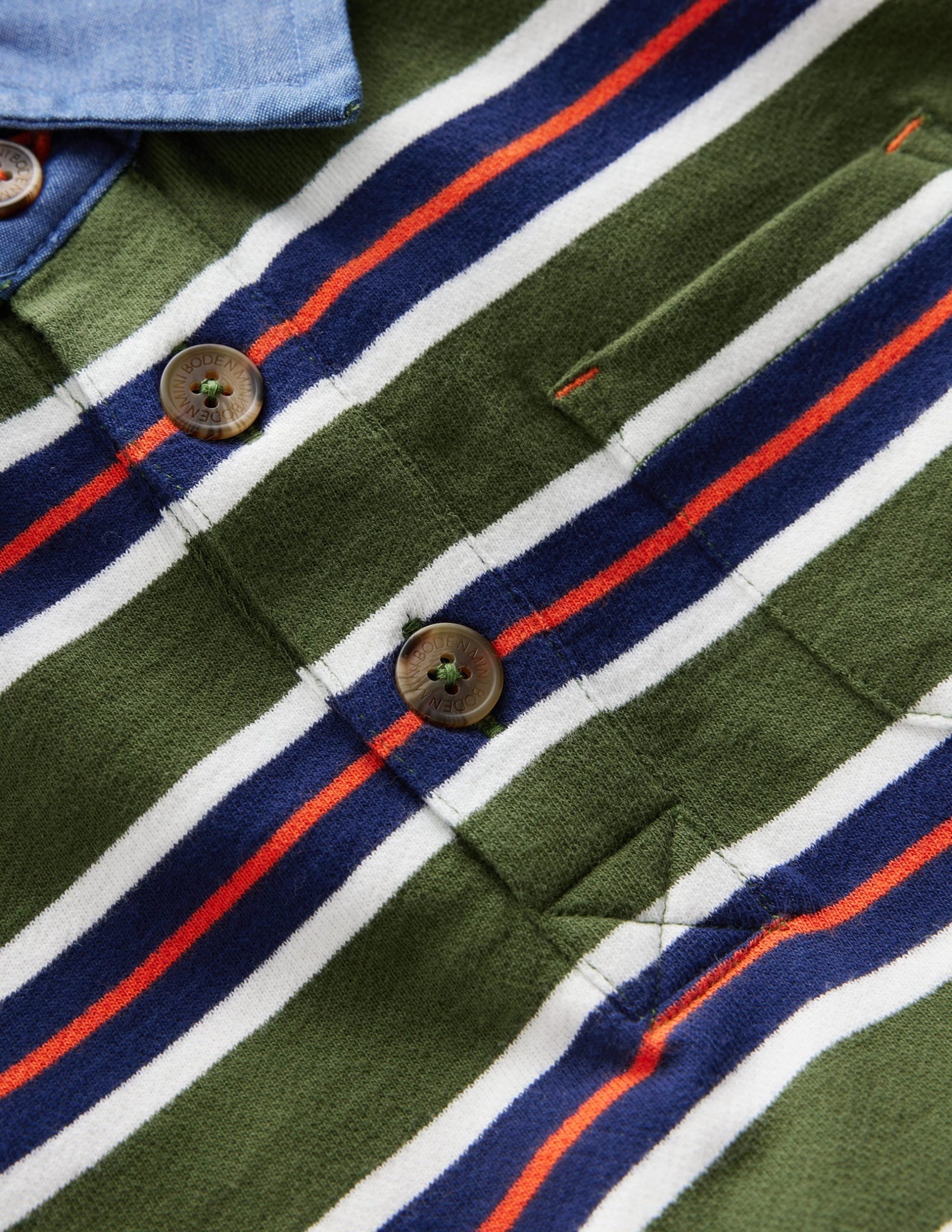 Smart Collared Sweatshirt-Brunswick Green / College Navy - Image 3