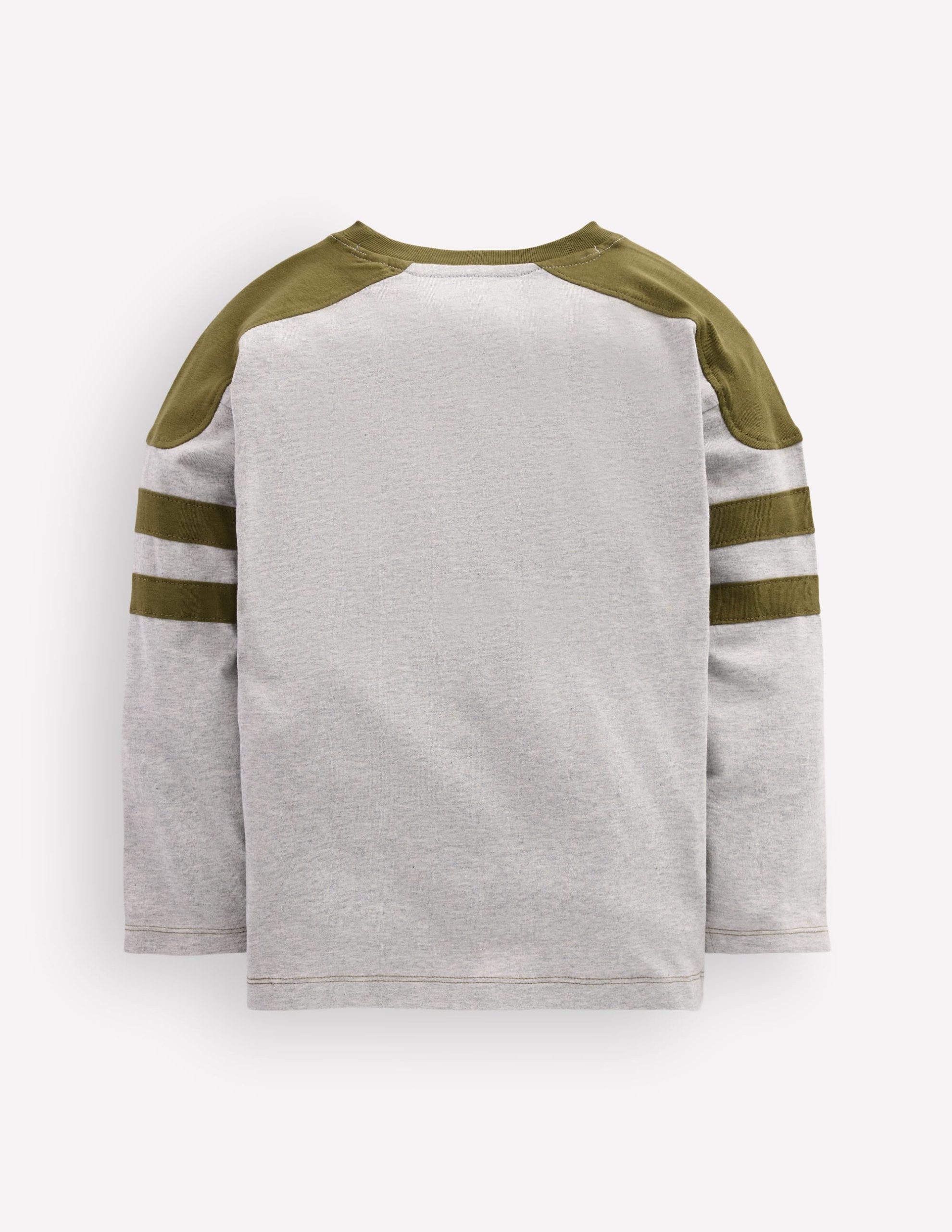 Colour Block T-shirt-Grey Marl - Image 2