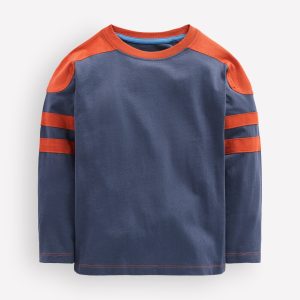 Colour Block T-shirt-Navy
