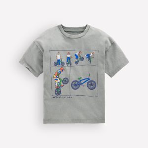 Short Sleeve Printed T-shirt-Bamboo Cane Freestyle Bikes