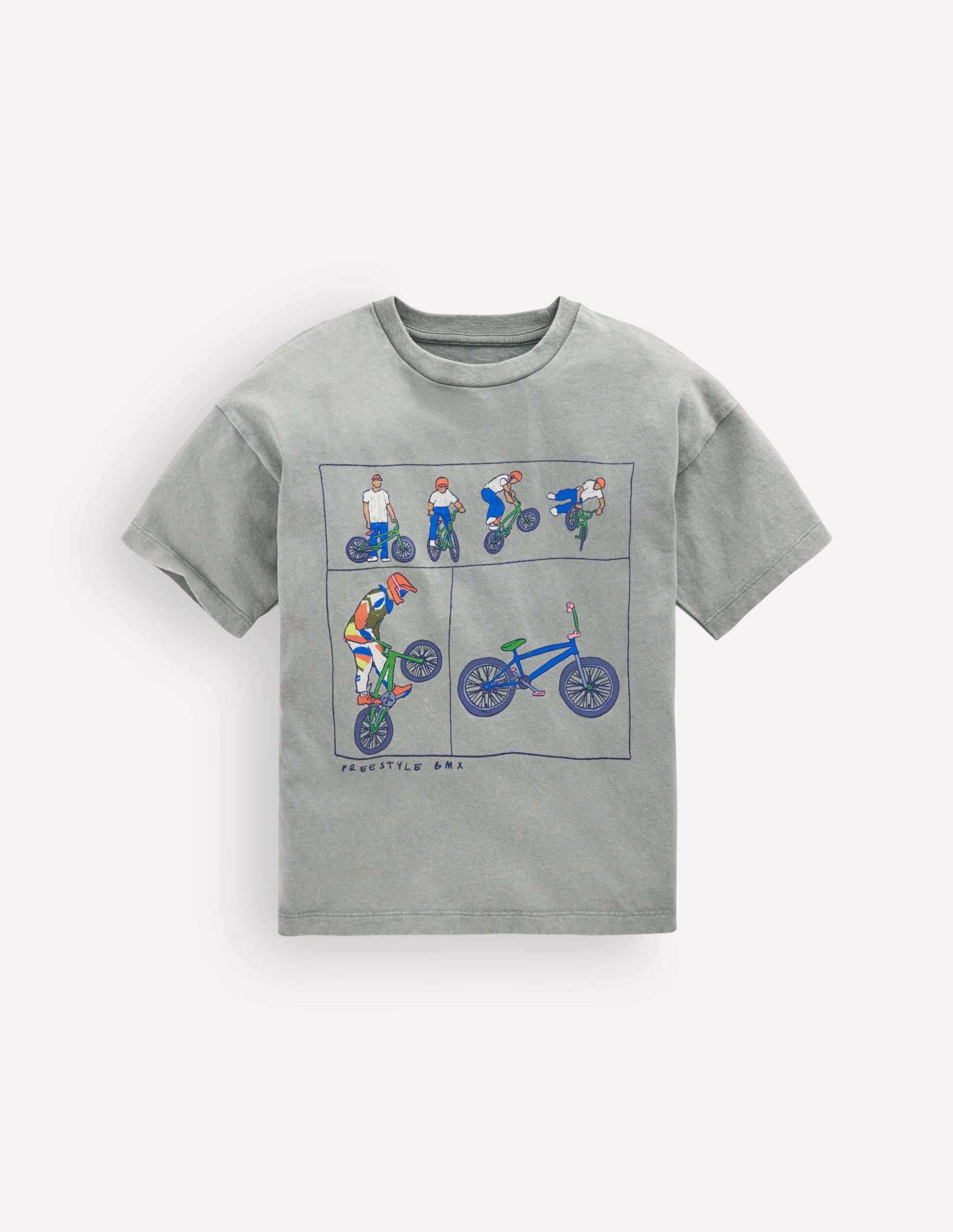 Short Sleeve Printed T-shirt-Bamboo Cane Freestyle Bikes
