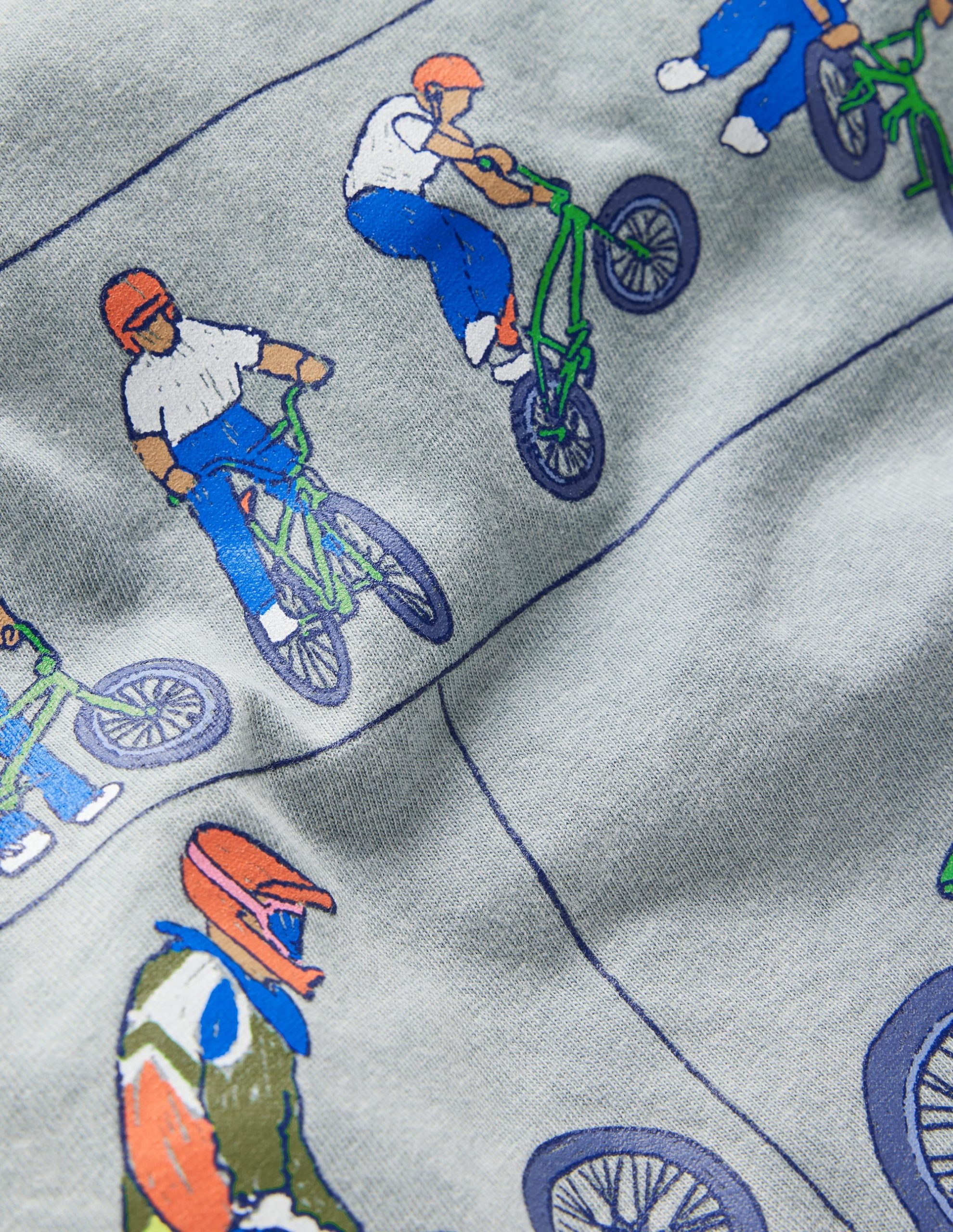 Short Sleeve Printed T-shirt-Bamboo Cane Freestyle Bikes - Image 3