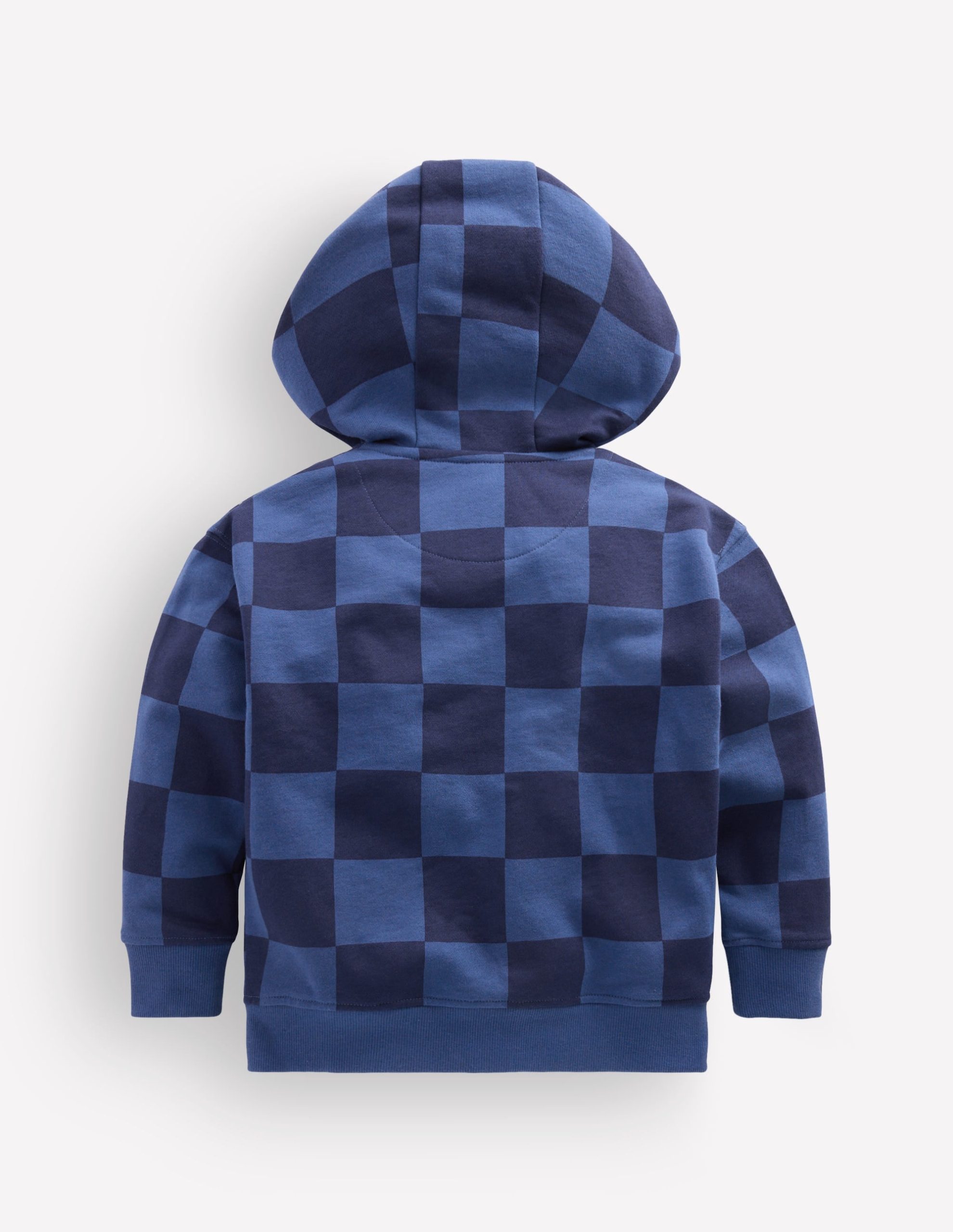 Printed Zip-through Hoody-College Navy / True Denim - Image 2