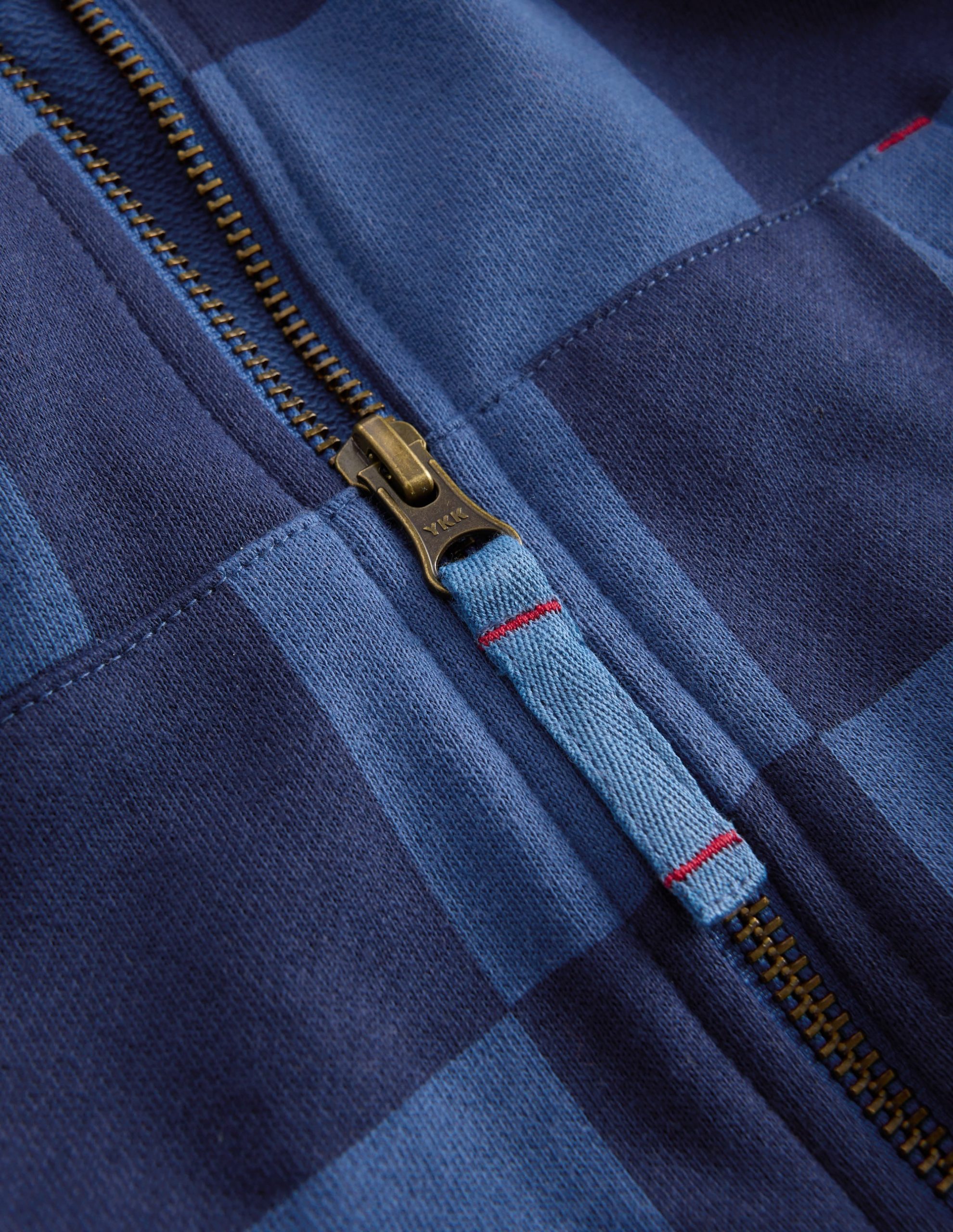 Printed Zip-through Hoody-College Navy / True Denim - Image 3