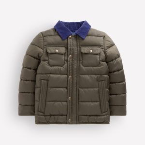 Smart Padded Jacket-Khaki