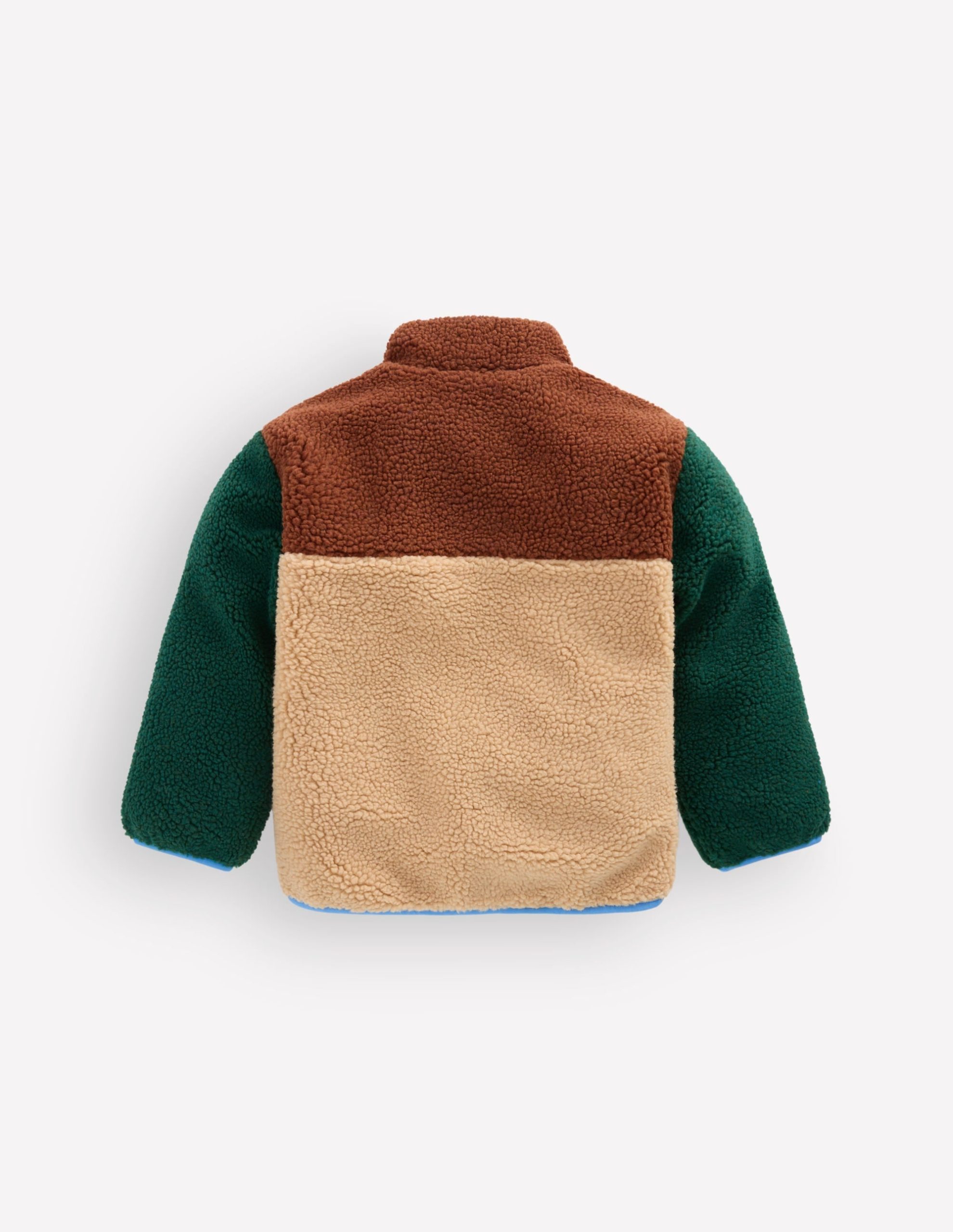 Cosy Colour Block Borg Jacket-Borg Colourblock - Image 2