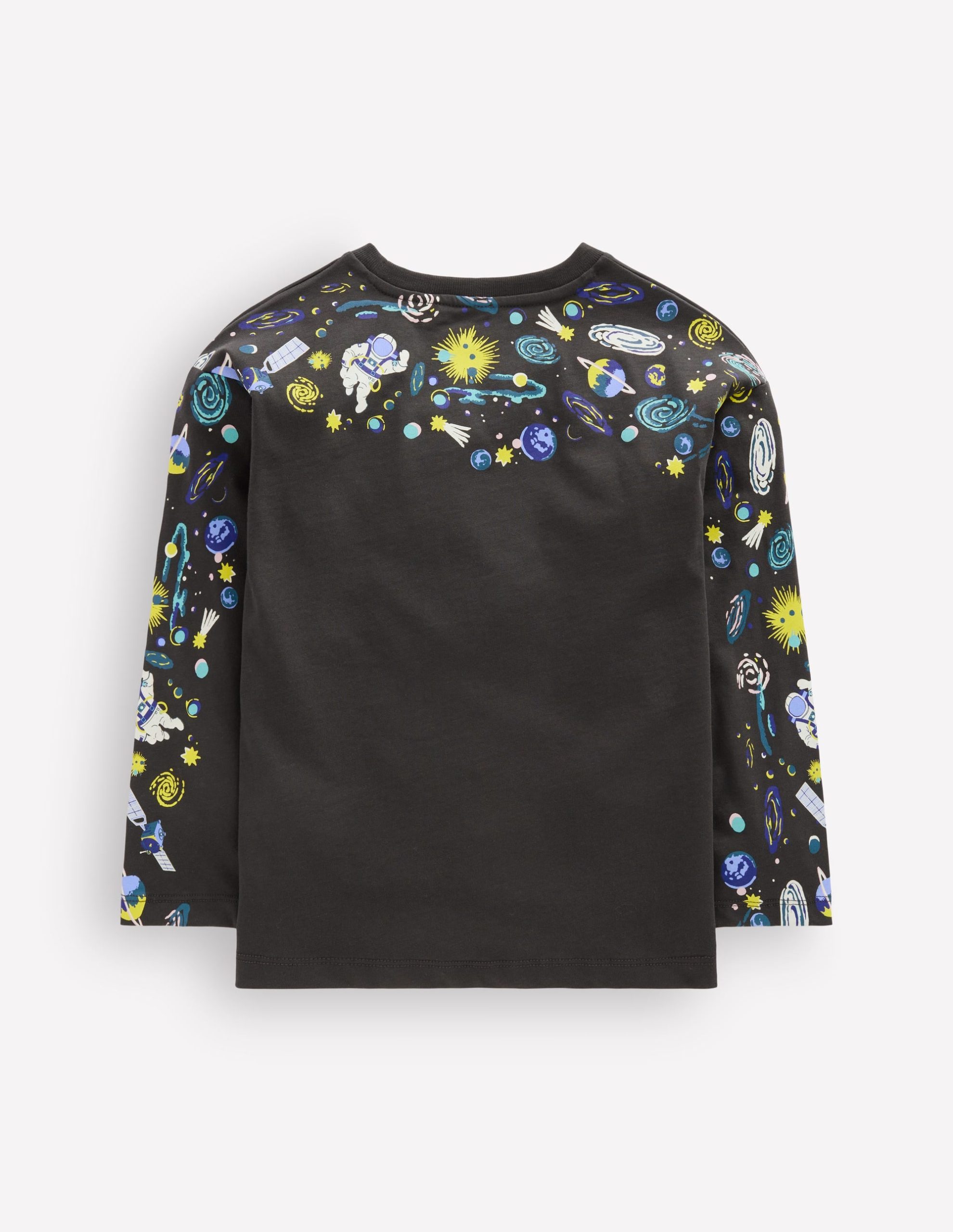 Front and Back Glow T-shirt-Shadow Grey Space - Image 2