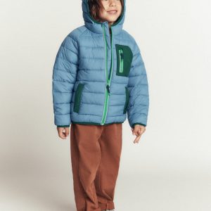 Pack-away Padded Jacket-Blue Aura