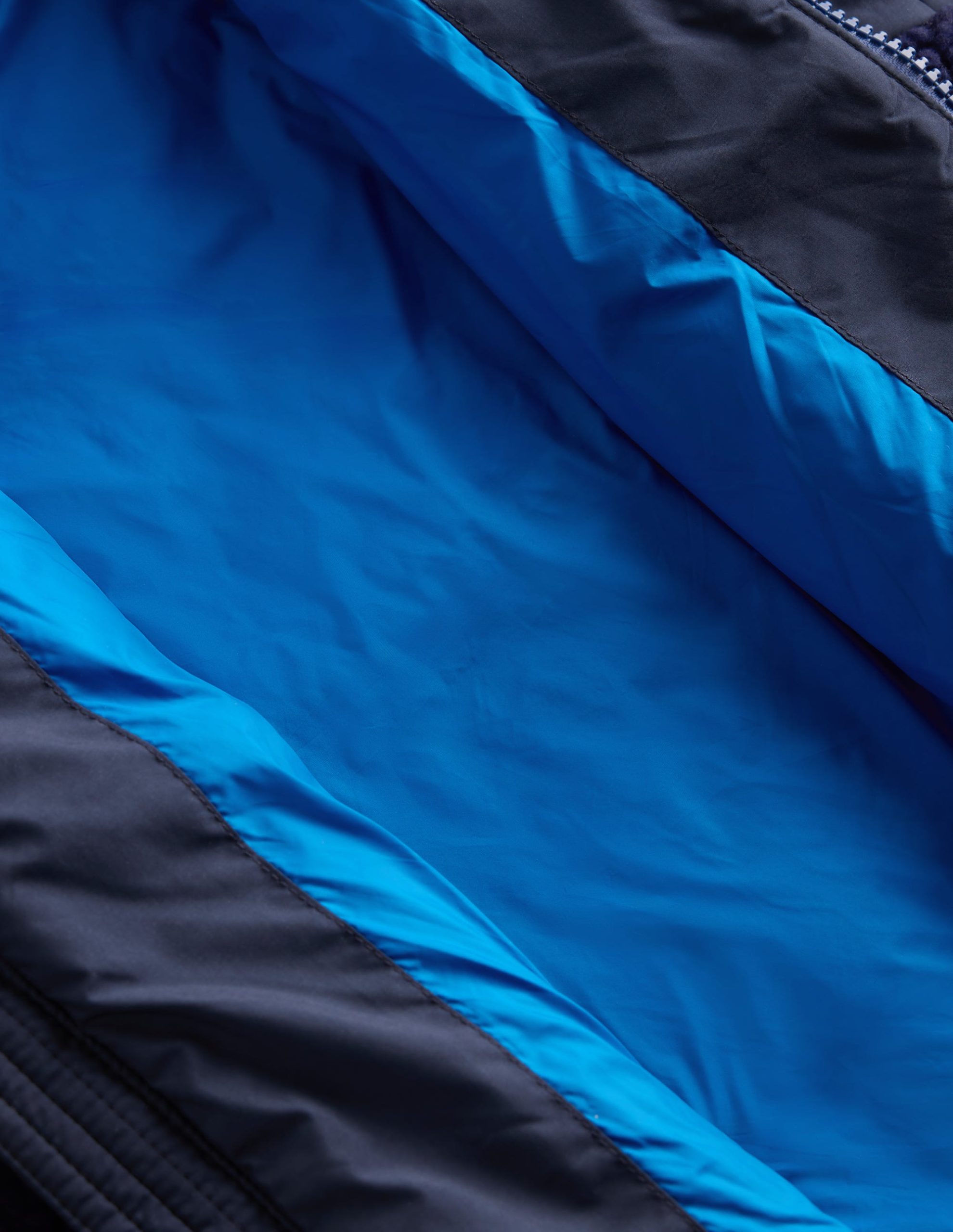 Quilted Borg Jacket-BLACK IRIS - Image 5