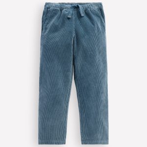 Easy Straight Cord Trousers-Storm Blue