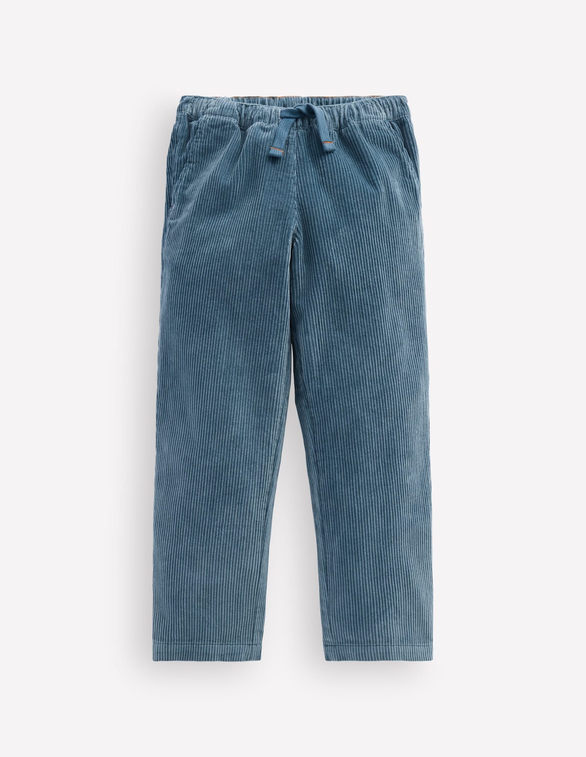 Easy Straight Cord Trousers-Storm Blue
