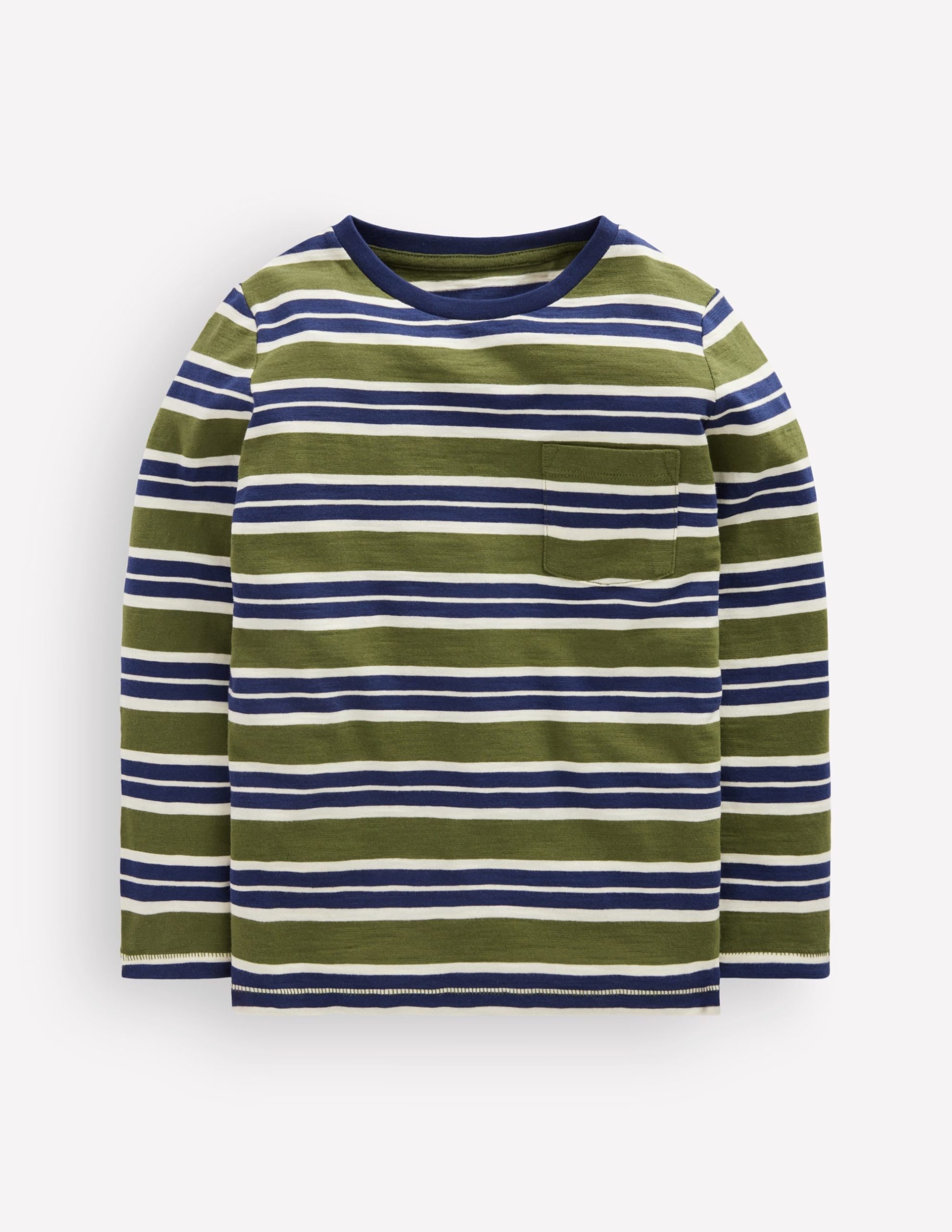 Everyday Long Sleeve T-Shirt-College Navy / Chive - Image 2