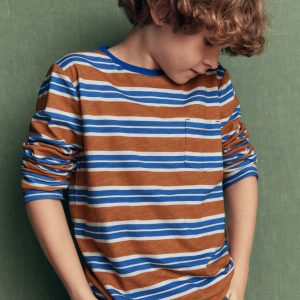 Everyday Long Sleeve T-Shirt-Brown / Gallery Blue