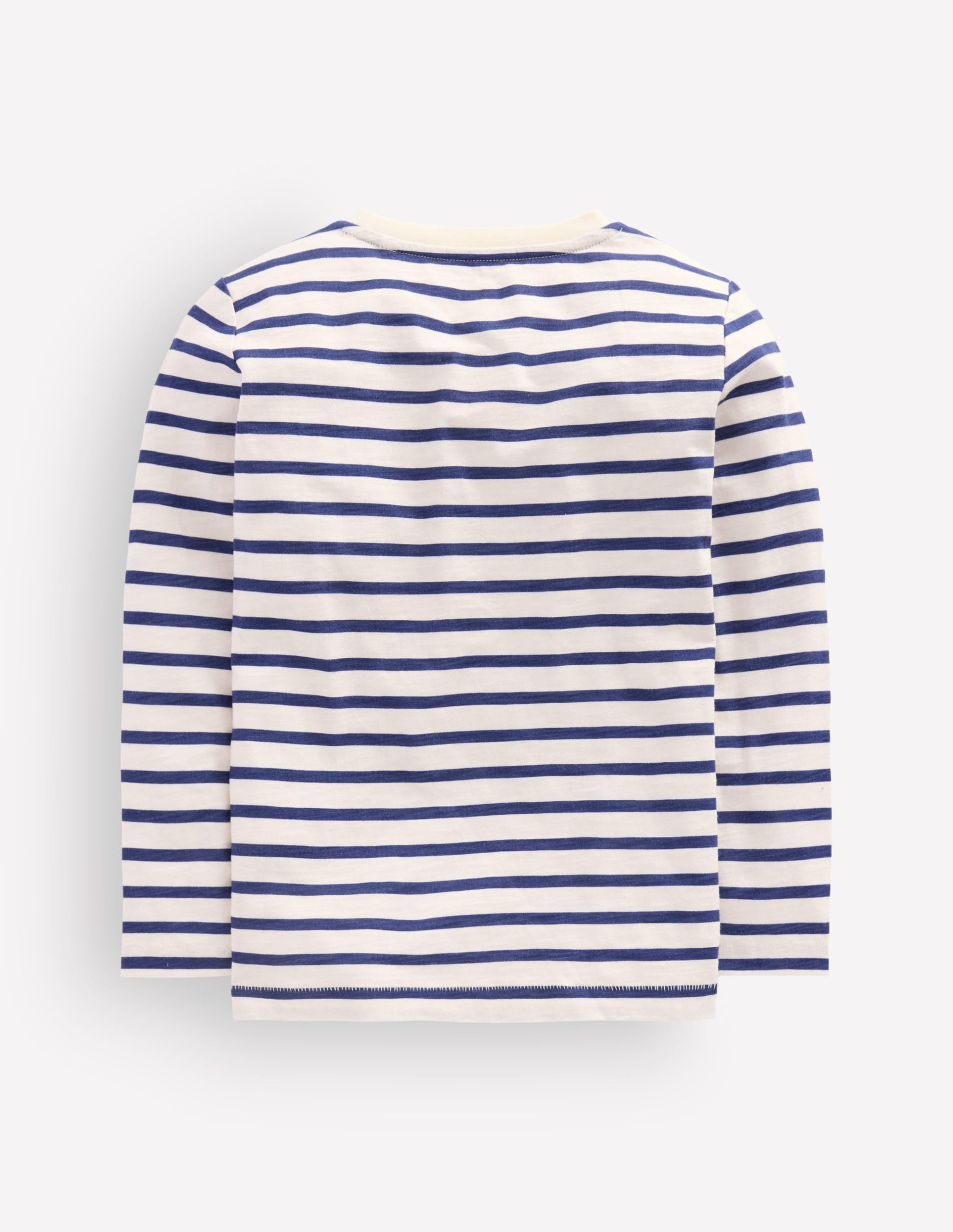 Everyday Long Sleeve T-Shirt-Soft Ivory/ College Navy - Image 2