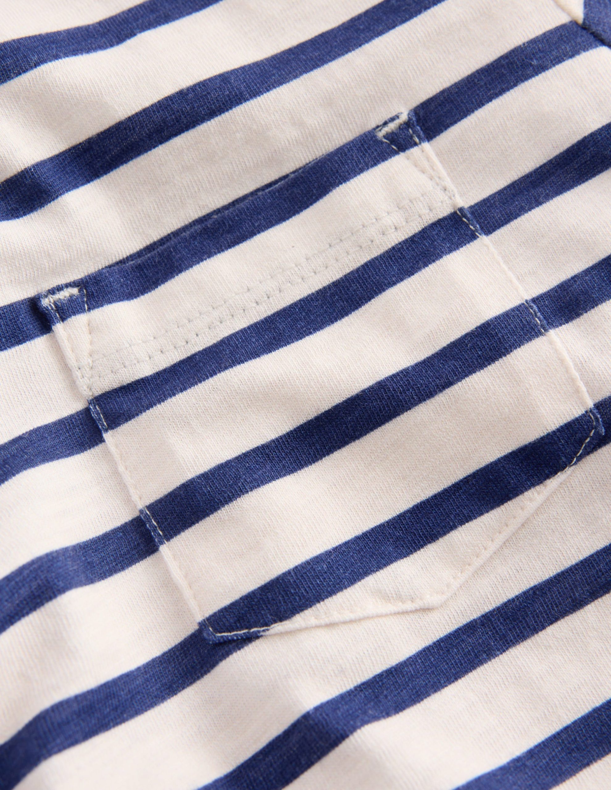 Everyday Long Sleeve T-Shirt-Soft Ivory/ College Navy - Image 3