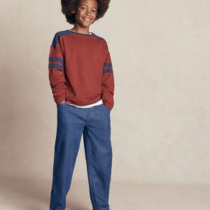 Easy Straight Pants-Denim