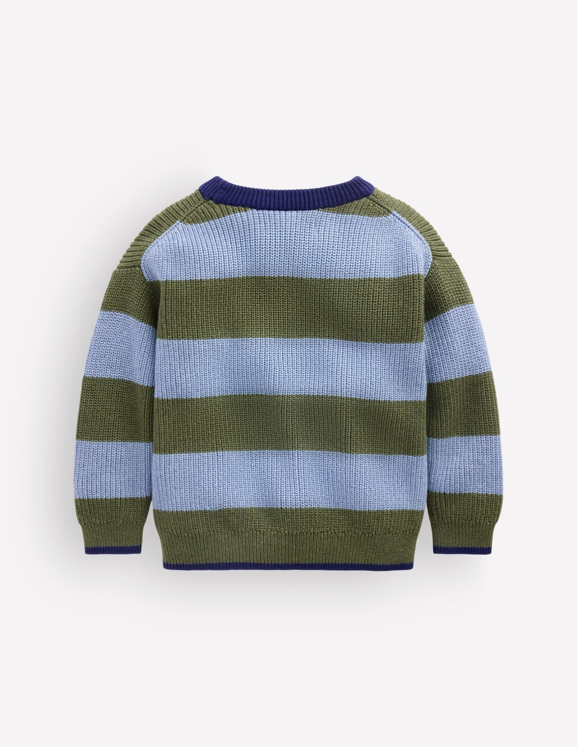 Chunky Cotton Jumper-Bluejay Stripe - Image 2