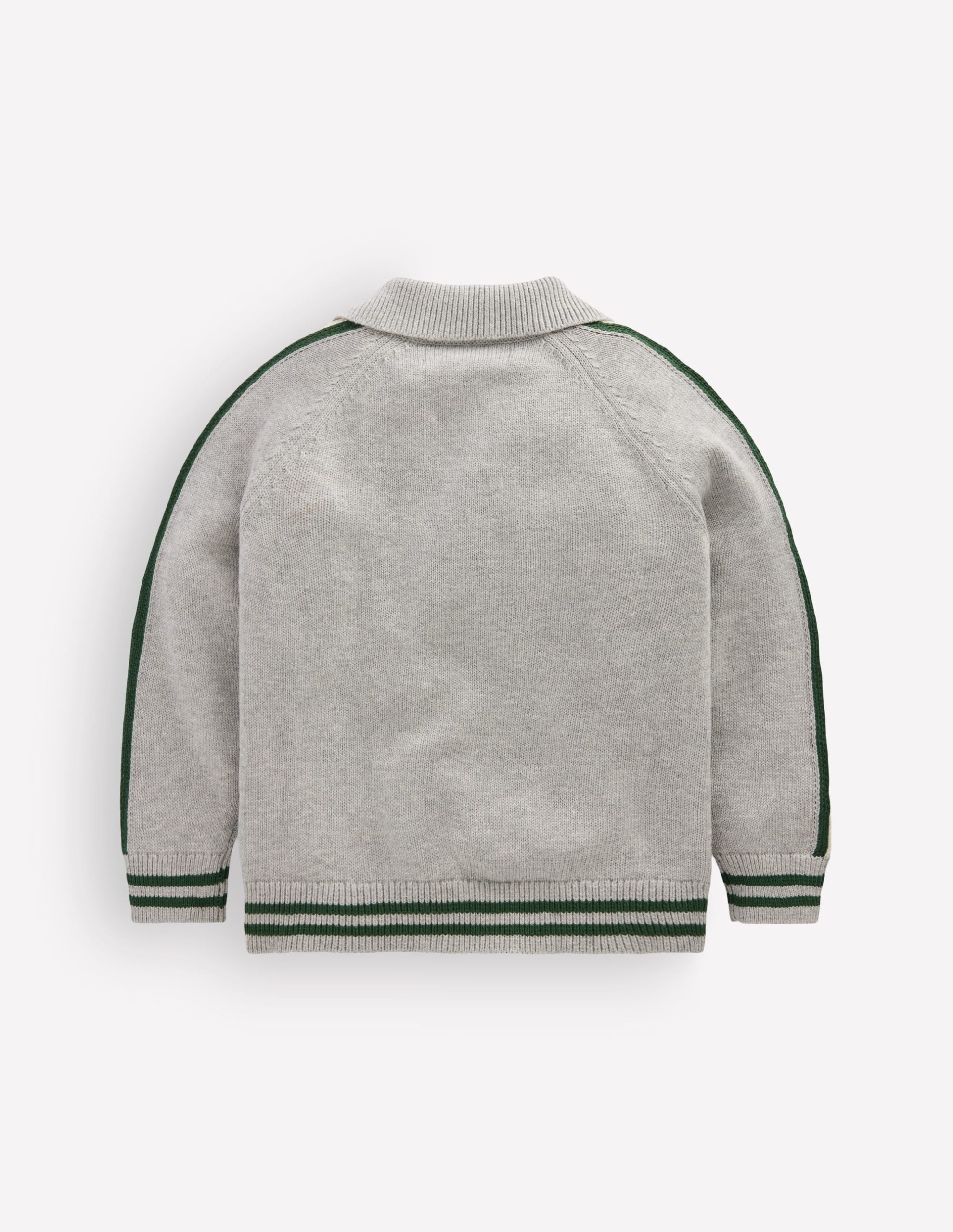 Smart Zip-through Sweater-Grey Marl - Image 4