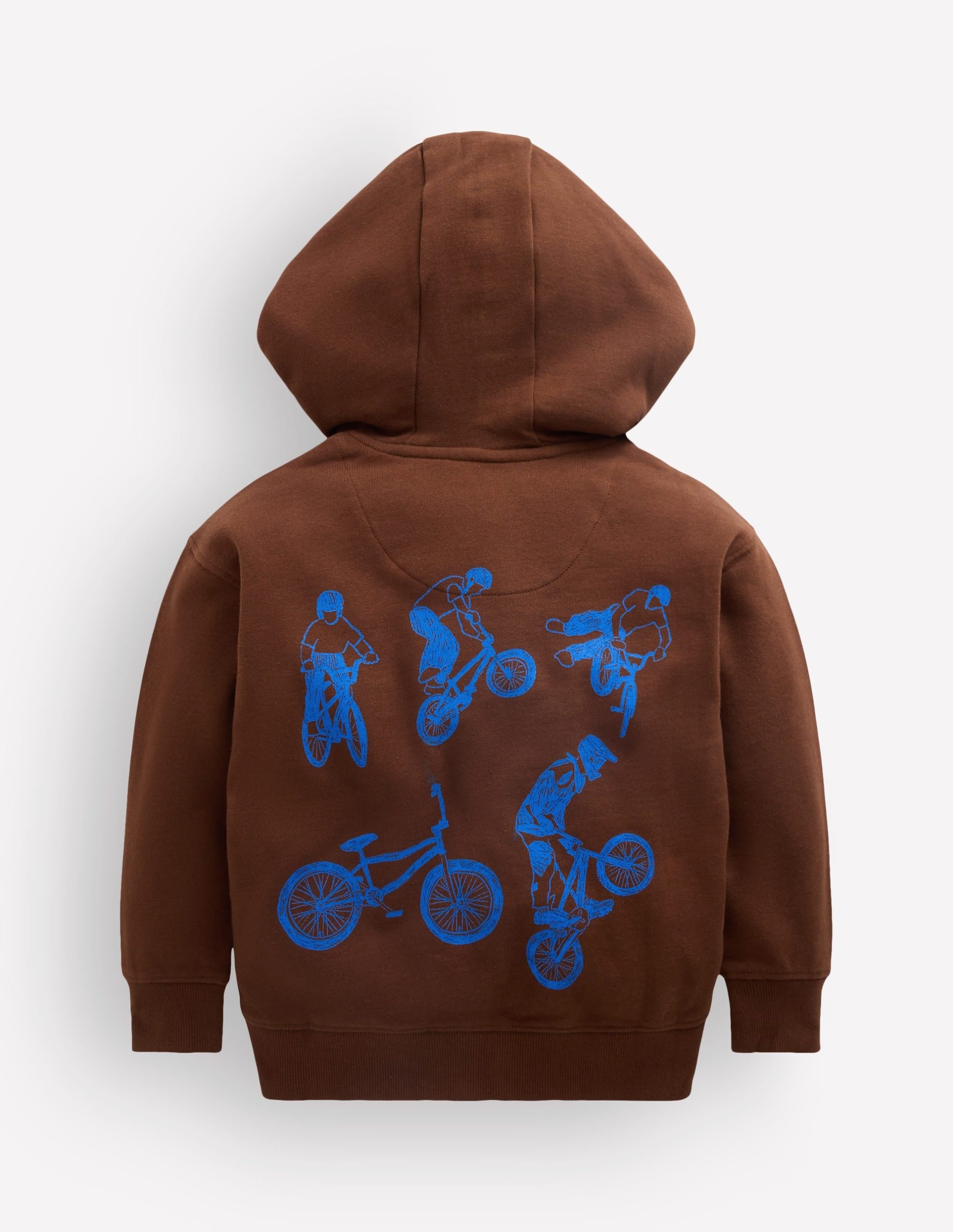 Front & Back Zip-Up Hoody-Brown BMX - Image 2