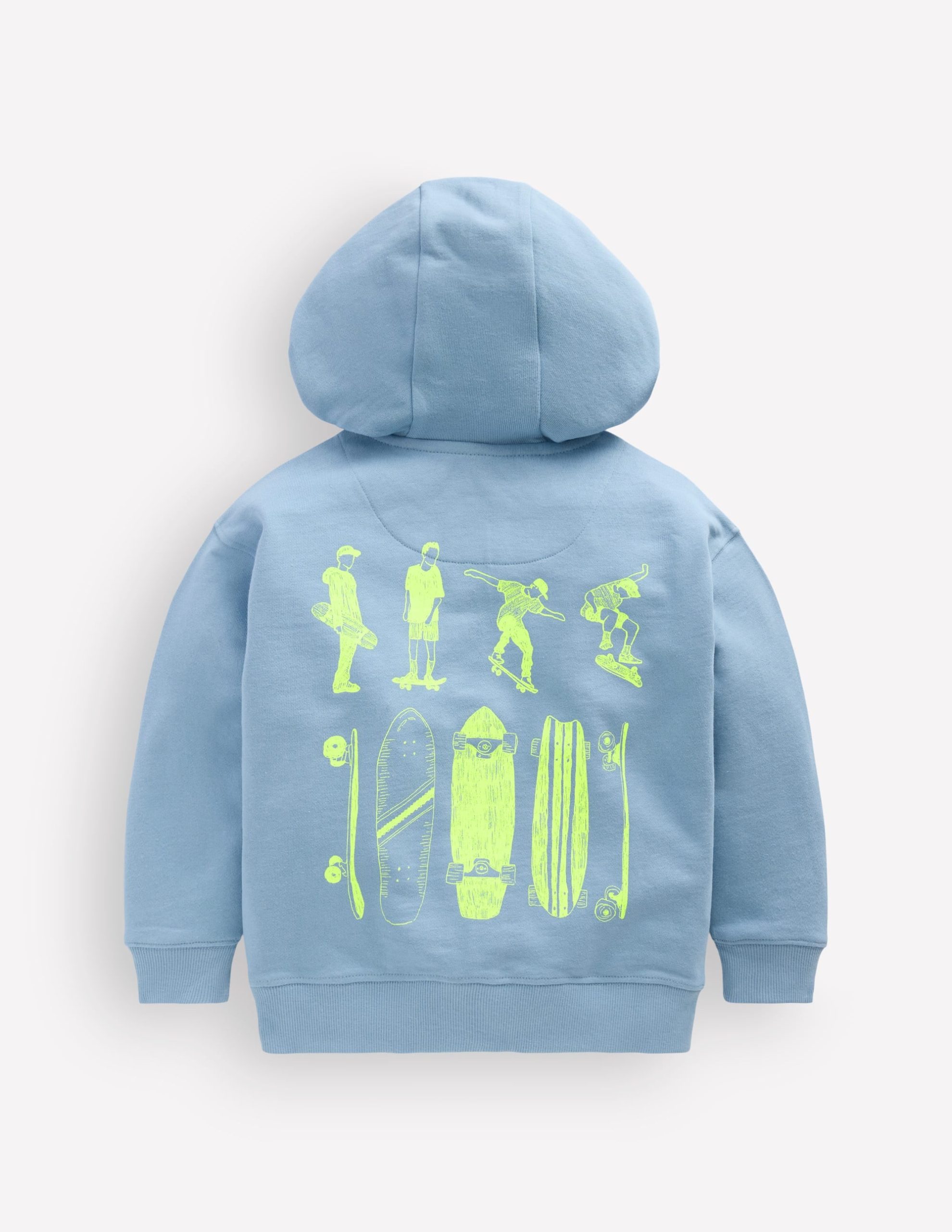 Front & Back Zip-Up Hoody-Glacier Blue Skateboards - Image 2