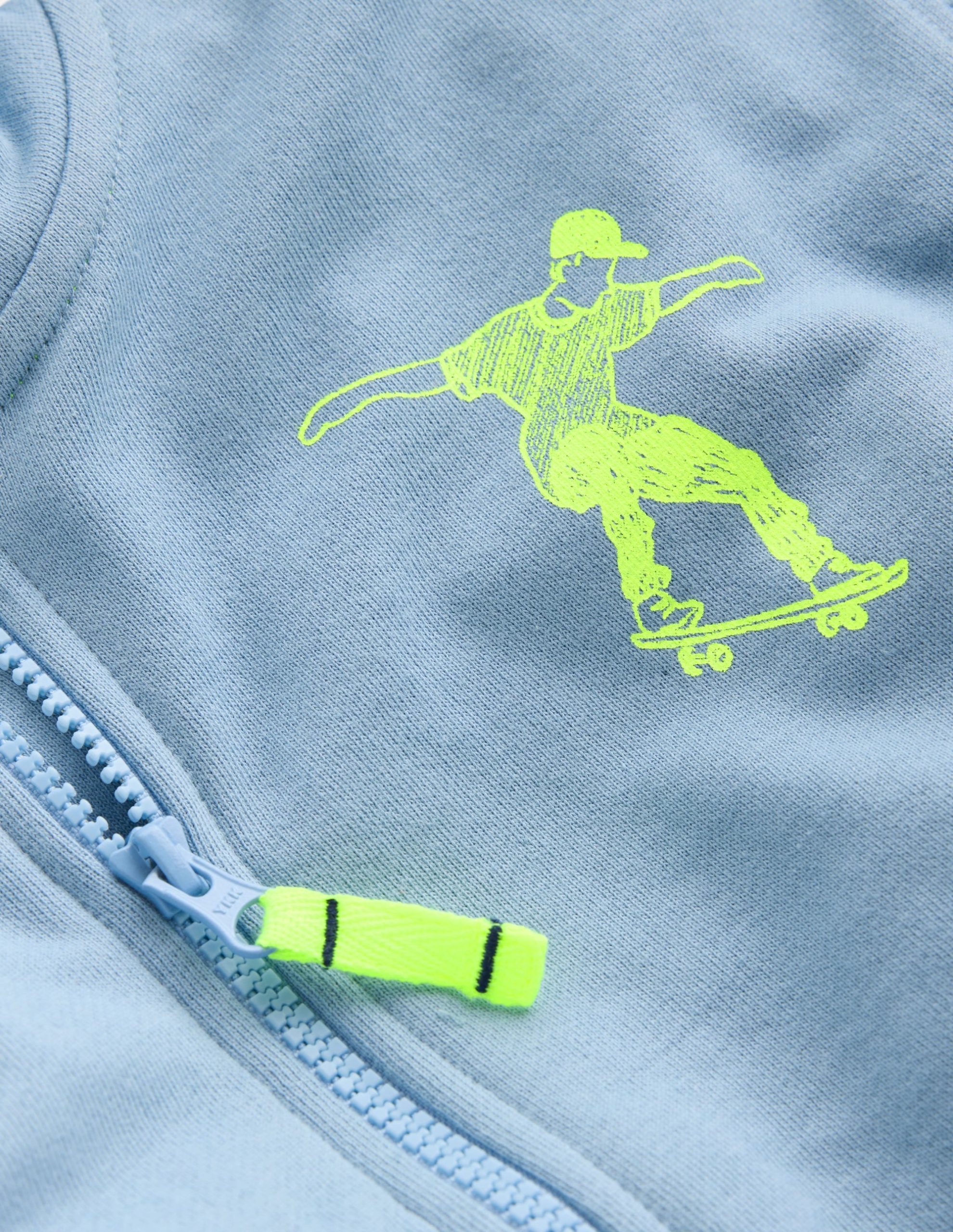 Front & Back Zip-Up Hoody-Glacier Blue Skateboards - Image 3