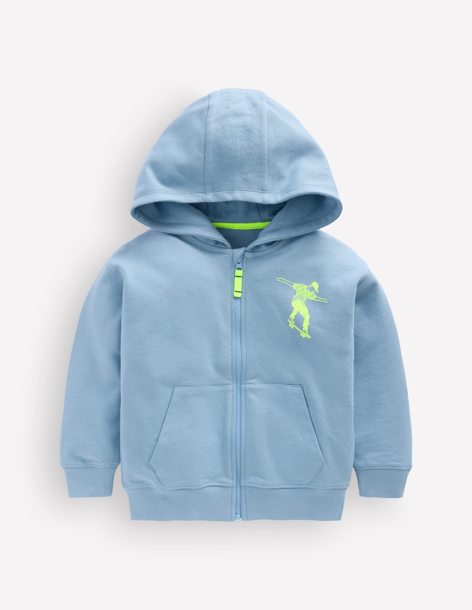 Front & Back Zip-Up Hoody-Glacier Blue Skateboards