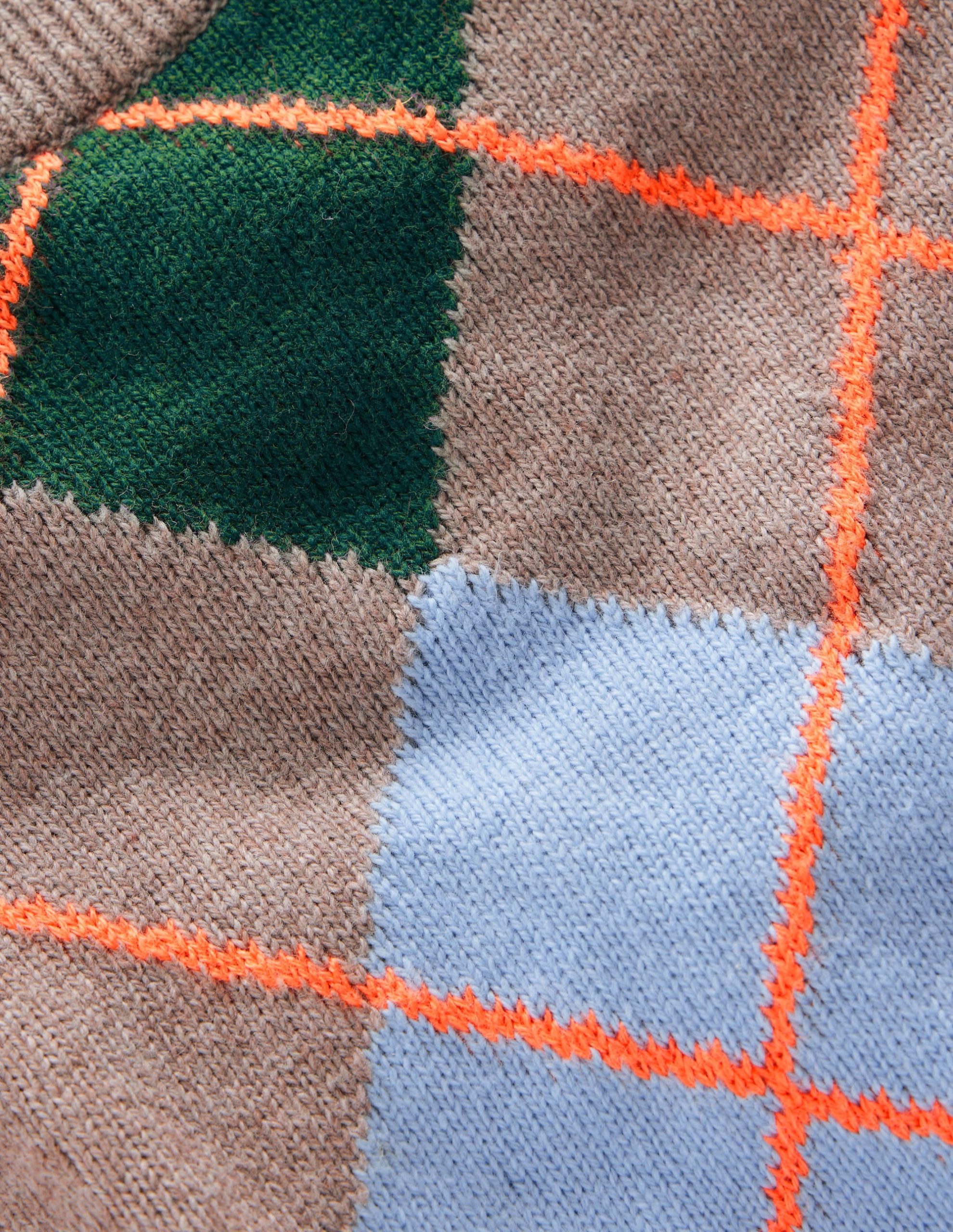 Argyle Jumper-Stone Melange - Image 3