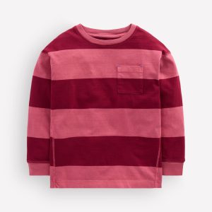Long Sleeve Garment Dye Tee-Winter Blush / Ruby Red