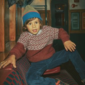 Relaxed Fair Isle Jumper-Auburn Melange