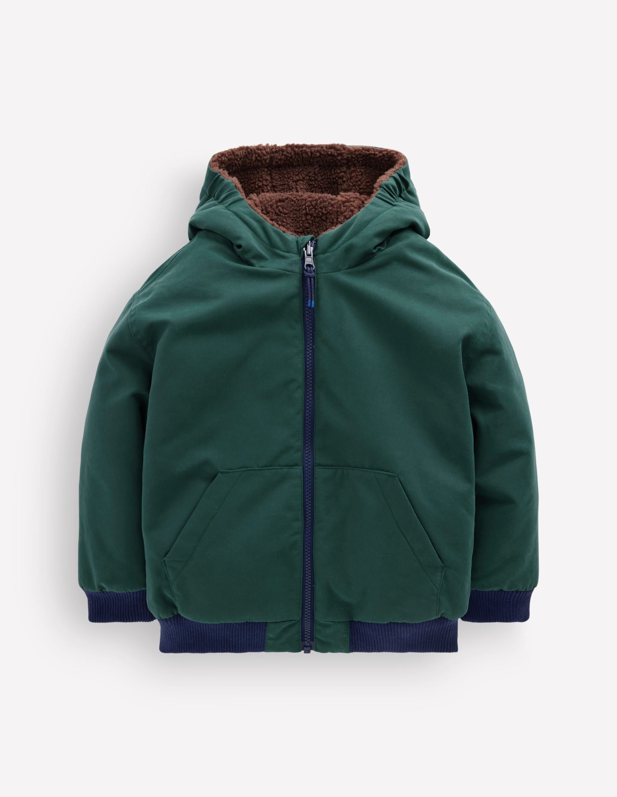Reversible Borg Bomber-Malachite Green/Raw Umber - Image 5