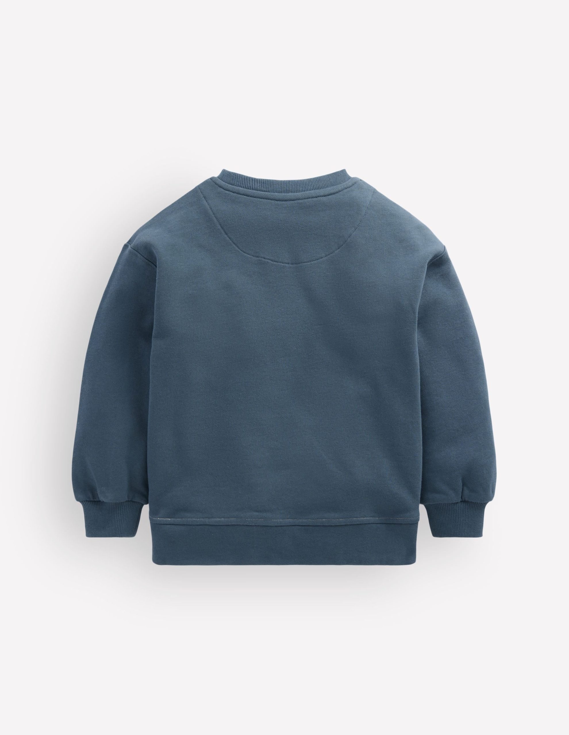 Halloween Glow Sweatshirt-College Navy Skull - Image 4