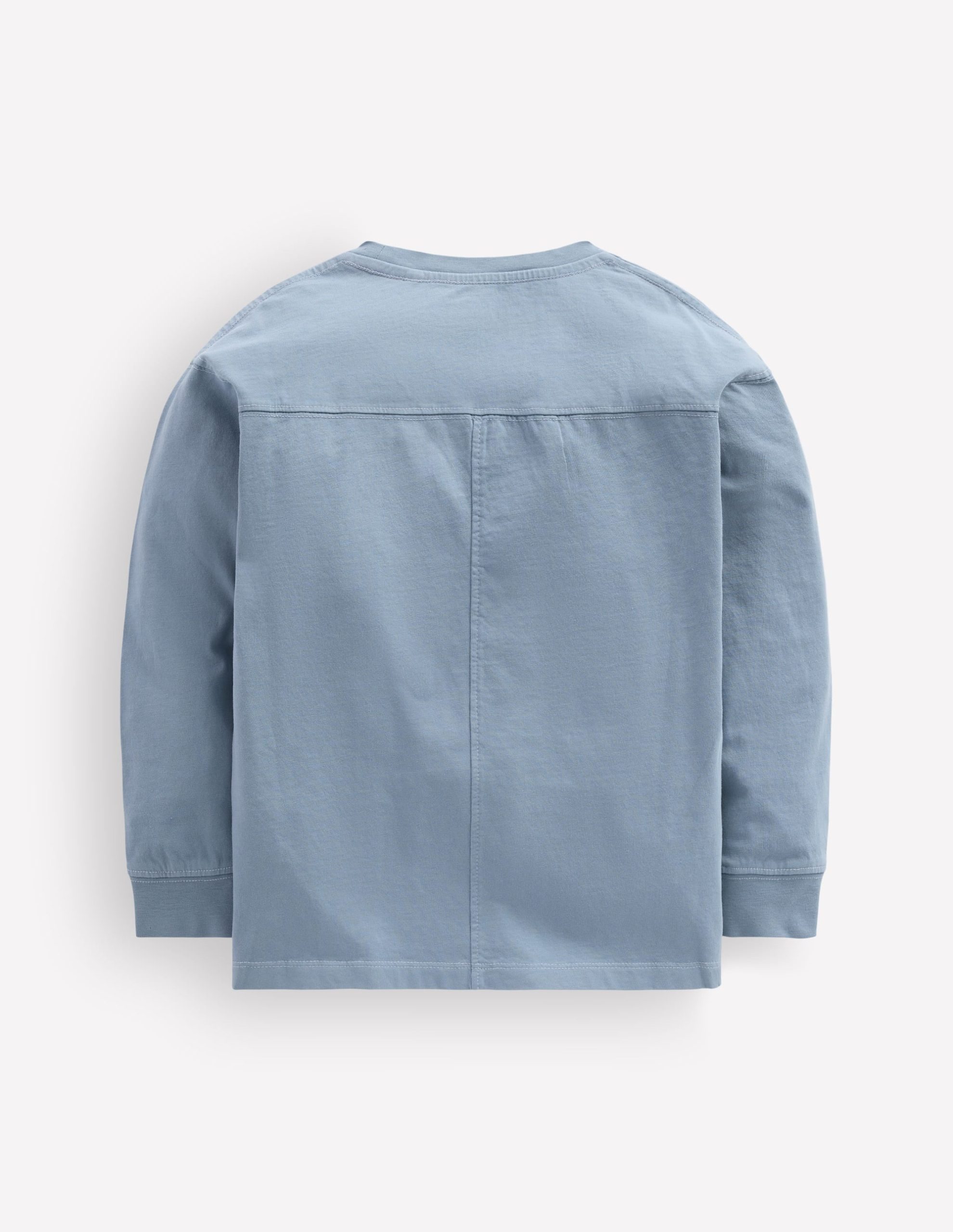 Relaxed Seam Detail T-shirt-French Blue - Image 2