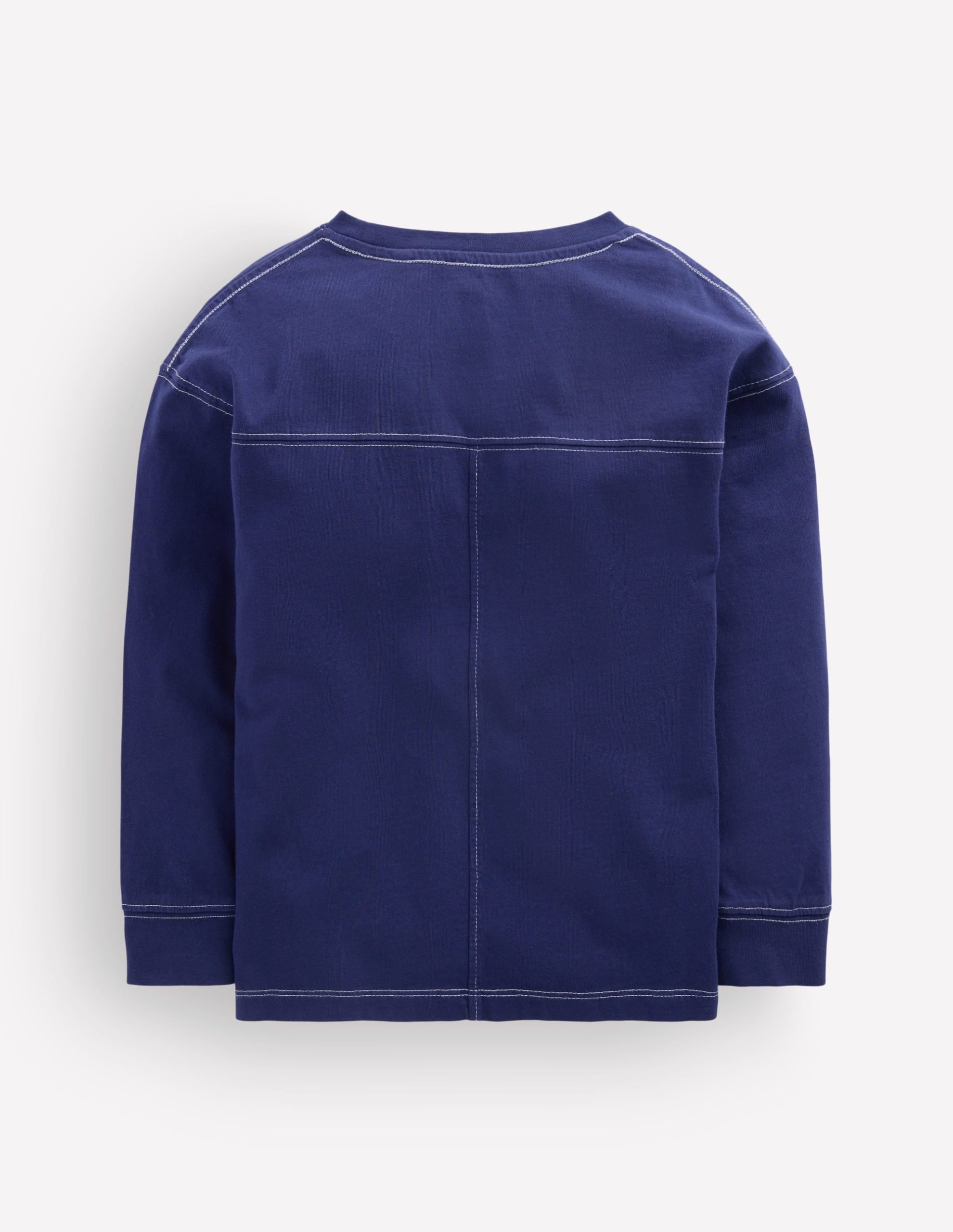 Relaxed Seam Detail T-shirt-Starboard Blue - Image 2