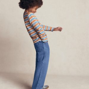Easy Straight Jeans-Mid Wash