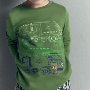 Stacking Superstitch T-shirt-DILL RECYCLE TRUCKS