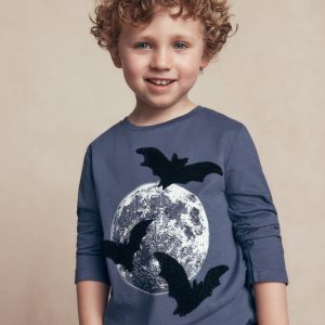 Glow Appliqué T-shirt-Moons and Bats