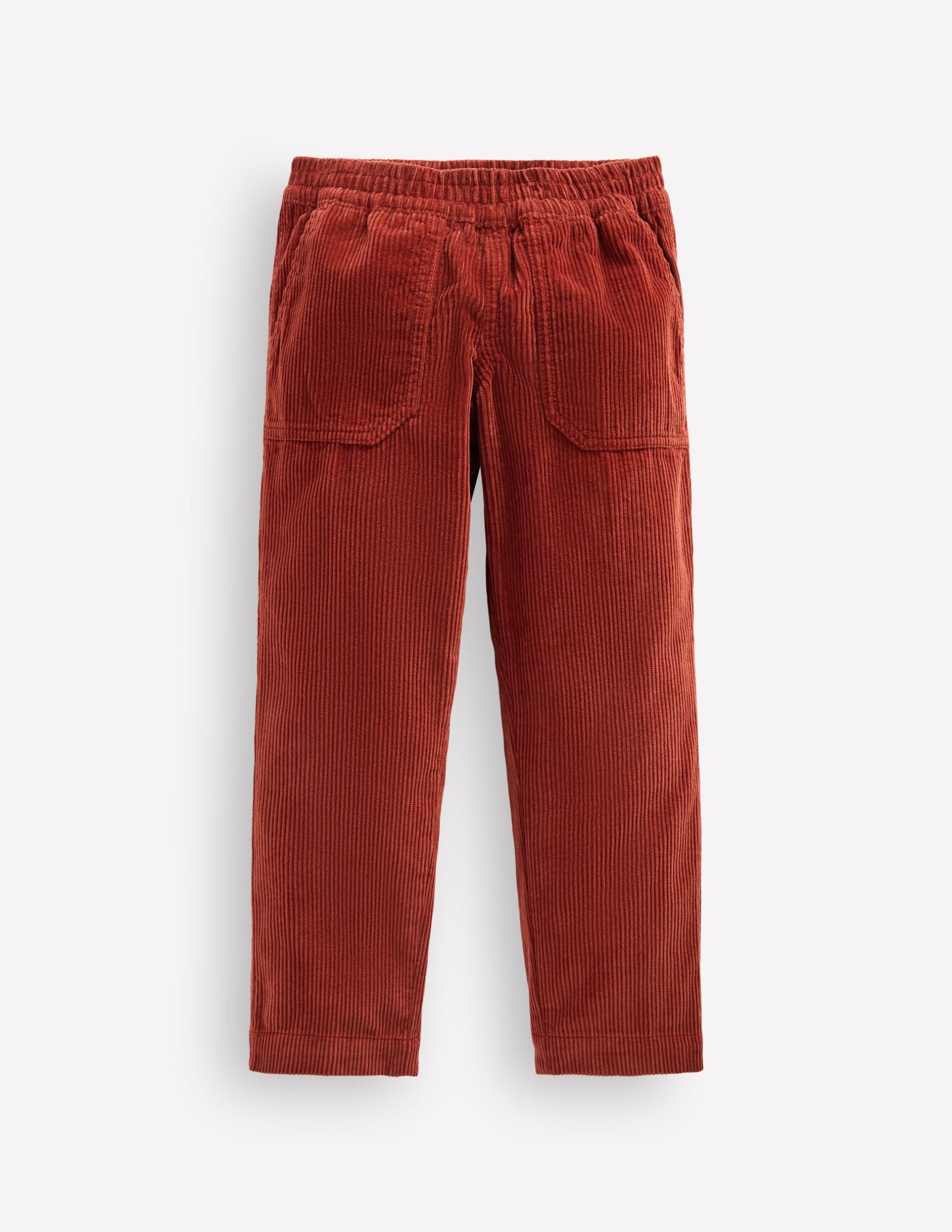 Pull-on Cord Pants-BURNT HENNA