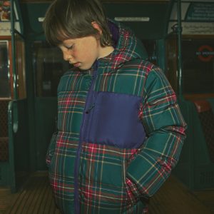 Fun Padded Coat-Green Check