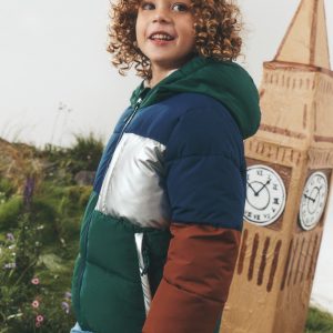 Fun Padded Coat-Sea Moss/ Tortoise Shell