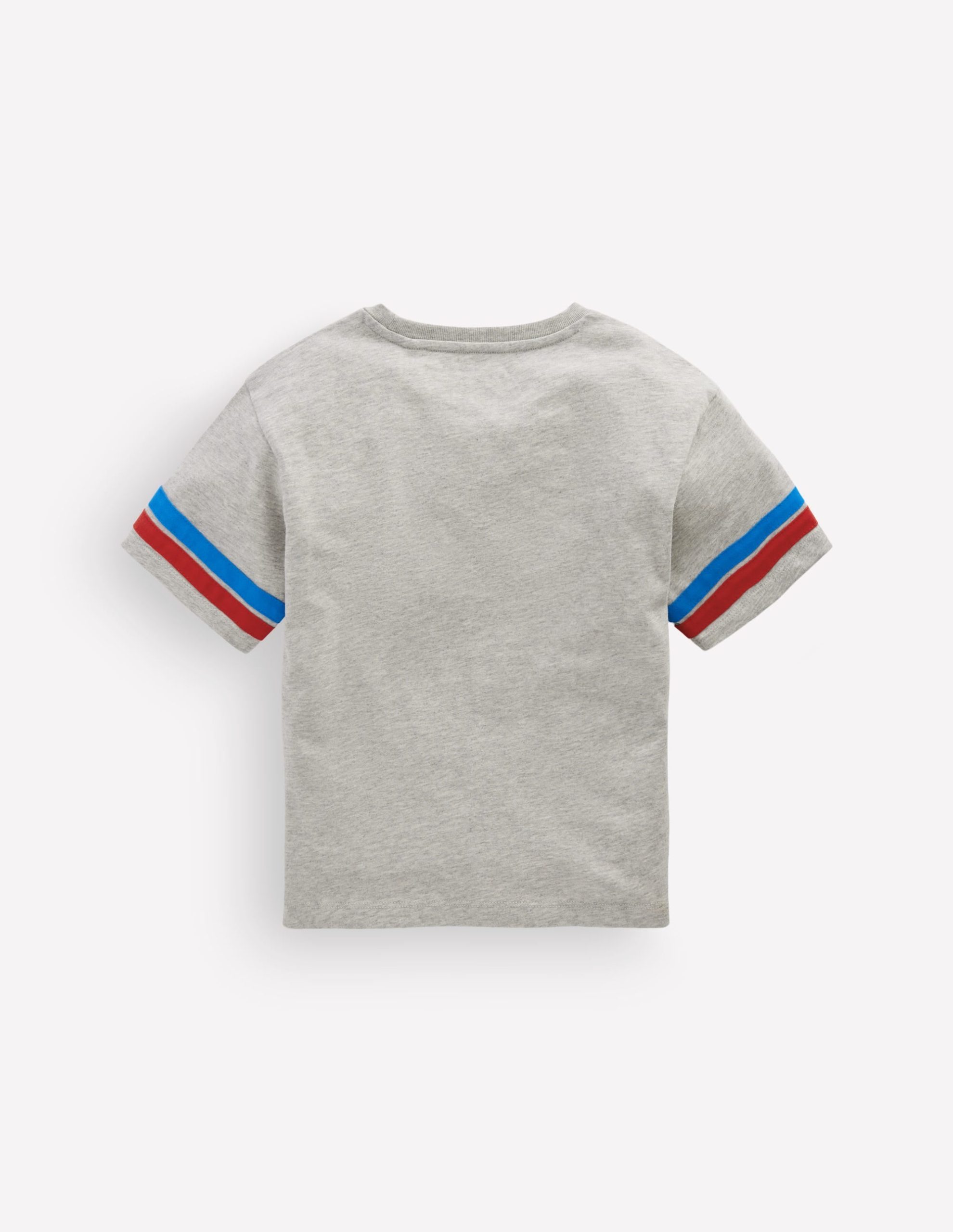 Colour Block Printed T-shirt-Grey Marl Firetruck - Image 2