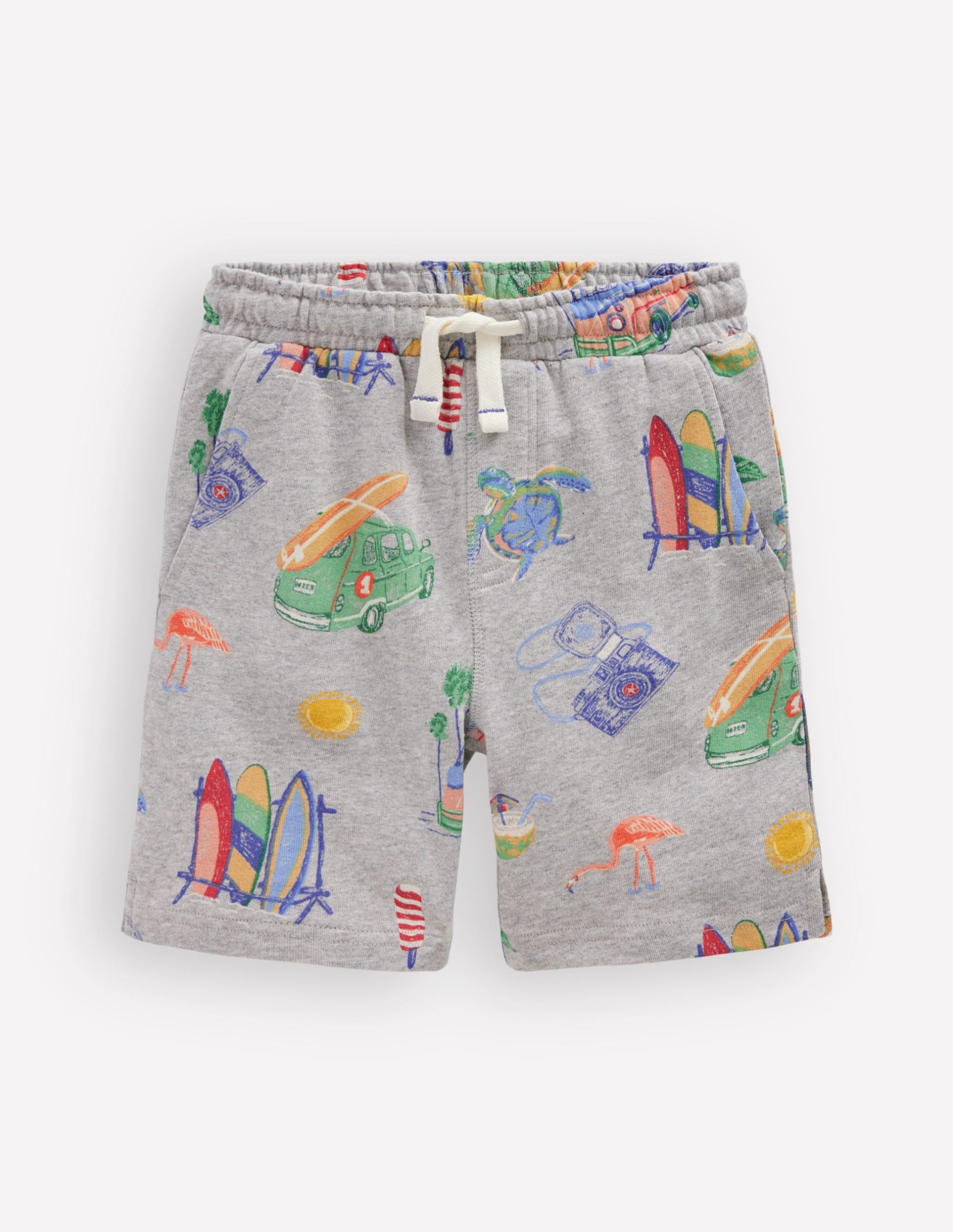 Printed Shorts-Chambray Holiday