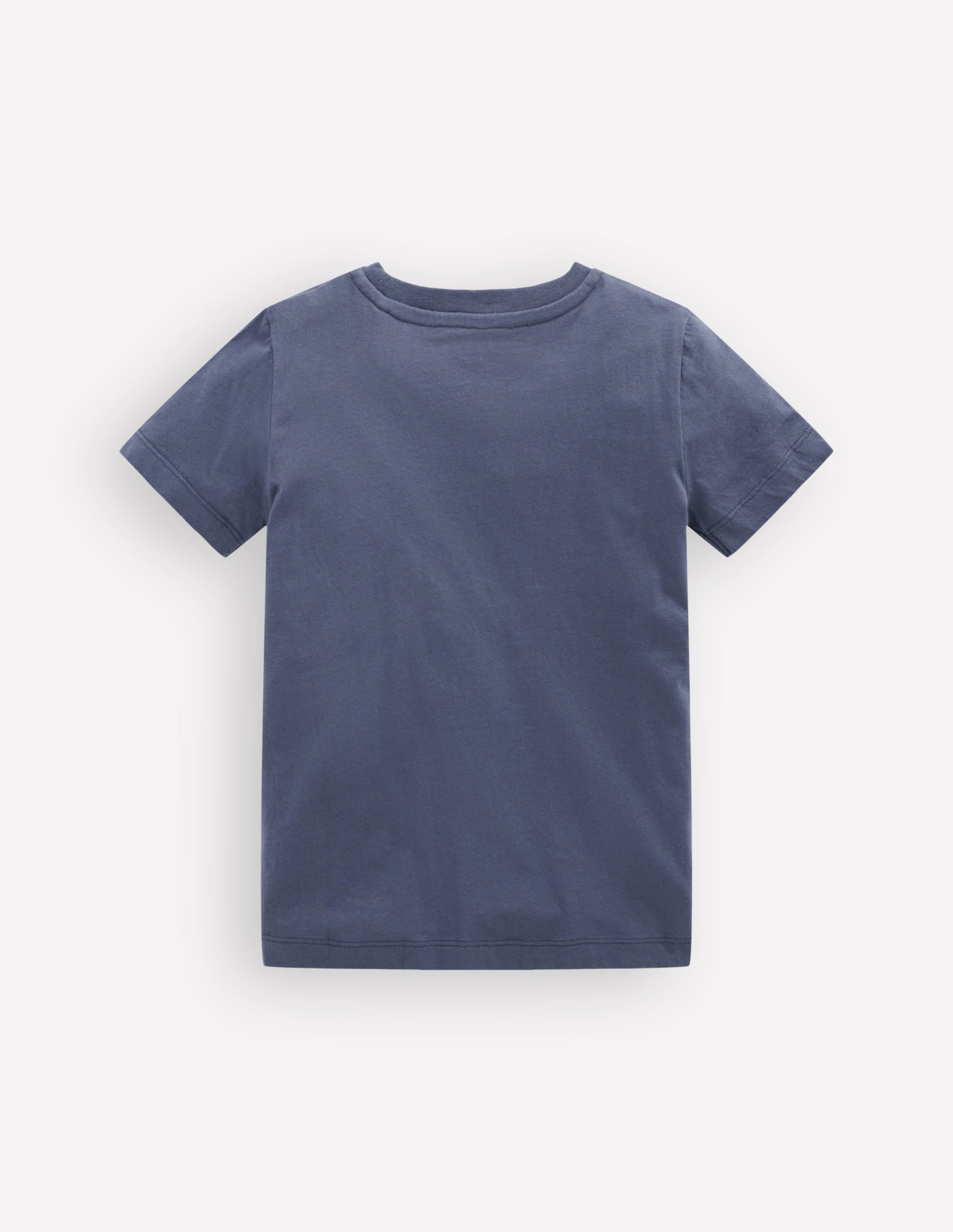 Short Sleeve Appliqué T-shirt-Vintage Indigo Tiger Stripe - Image 2