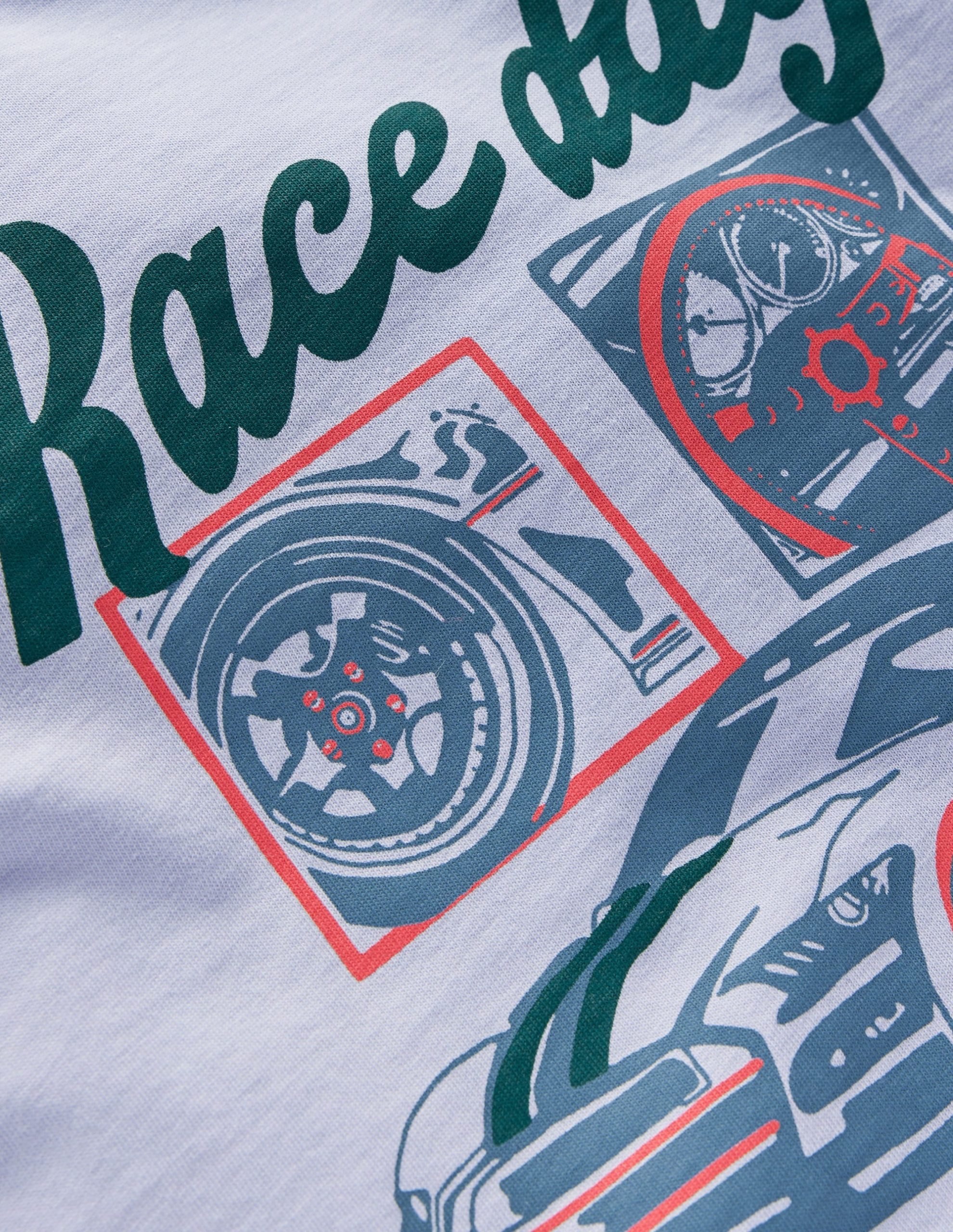 Short Sleeve Graphic T-shirt-Blue Race Cars - Image 4
