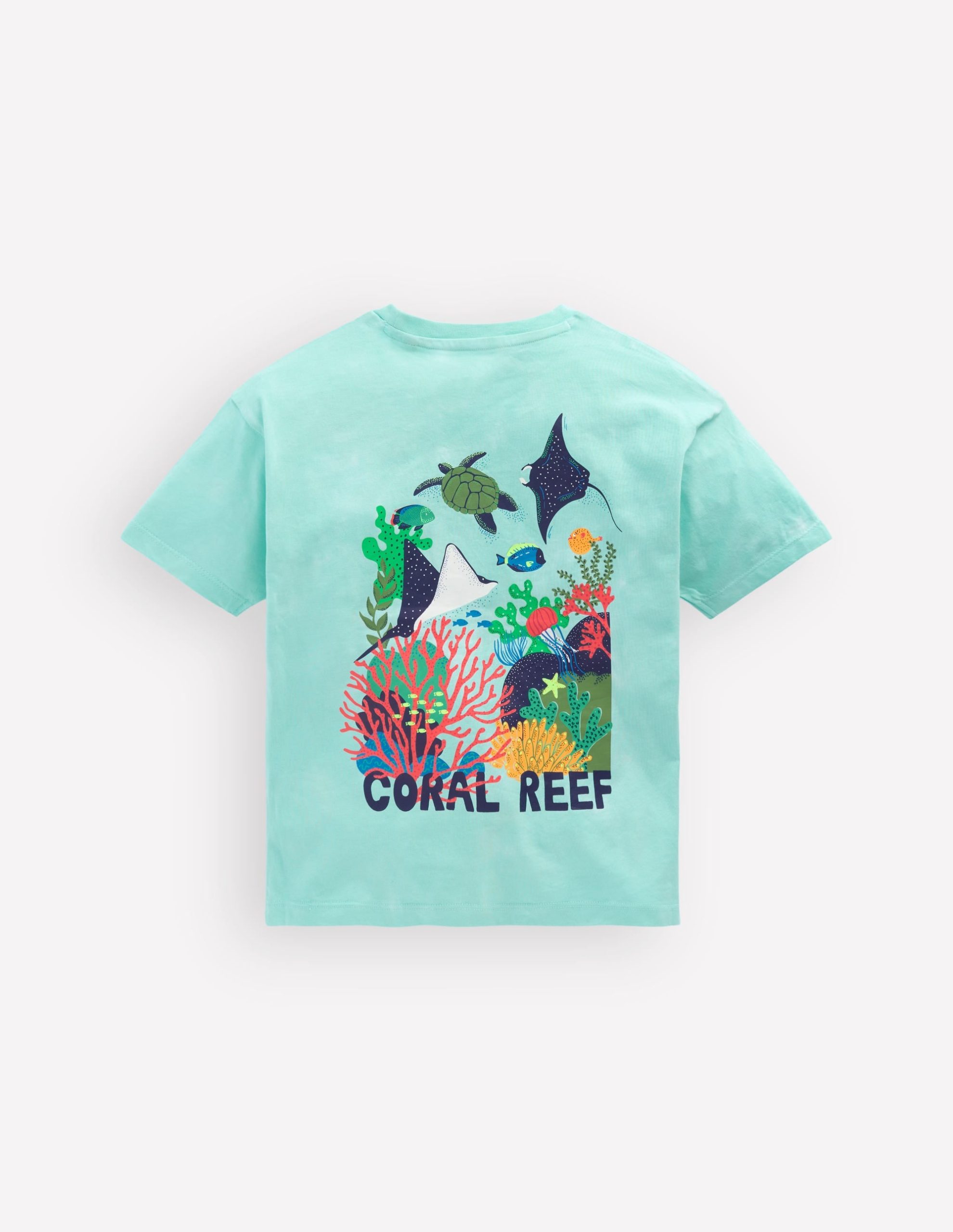 Front & Back Graphic T-shirt-Tie Dye Coral Reef - Image 4