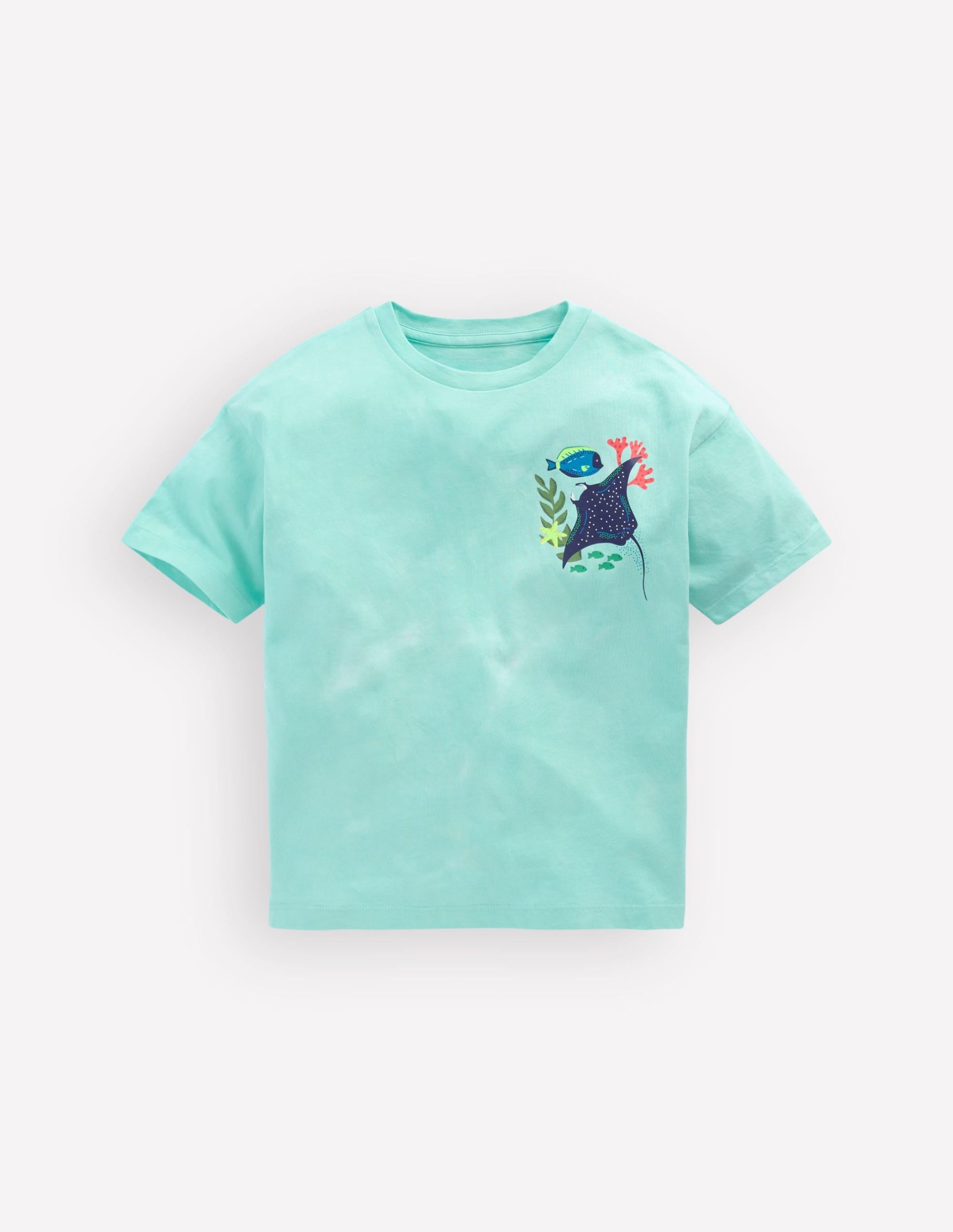 Front & Back Graphic T-shirt-Tie Dye Coral Reef - Image 3